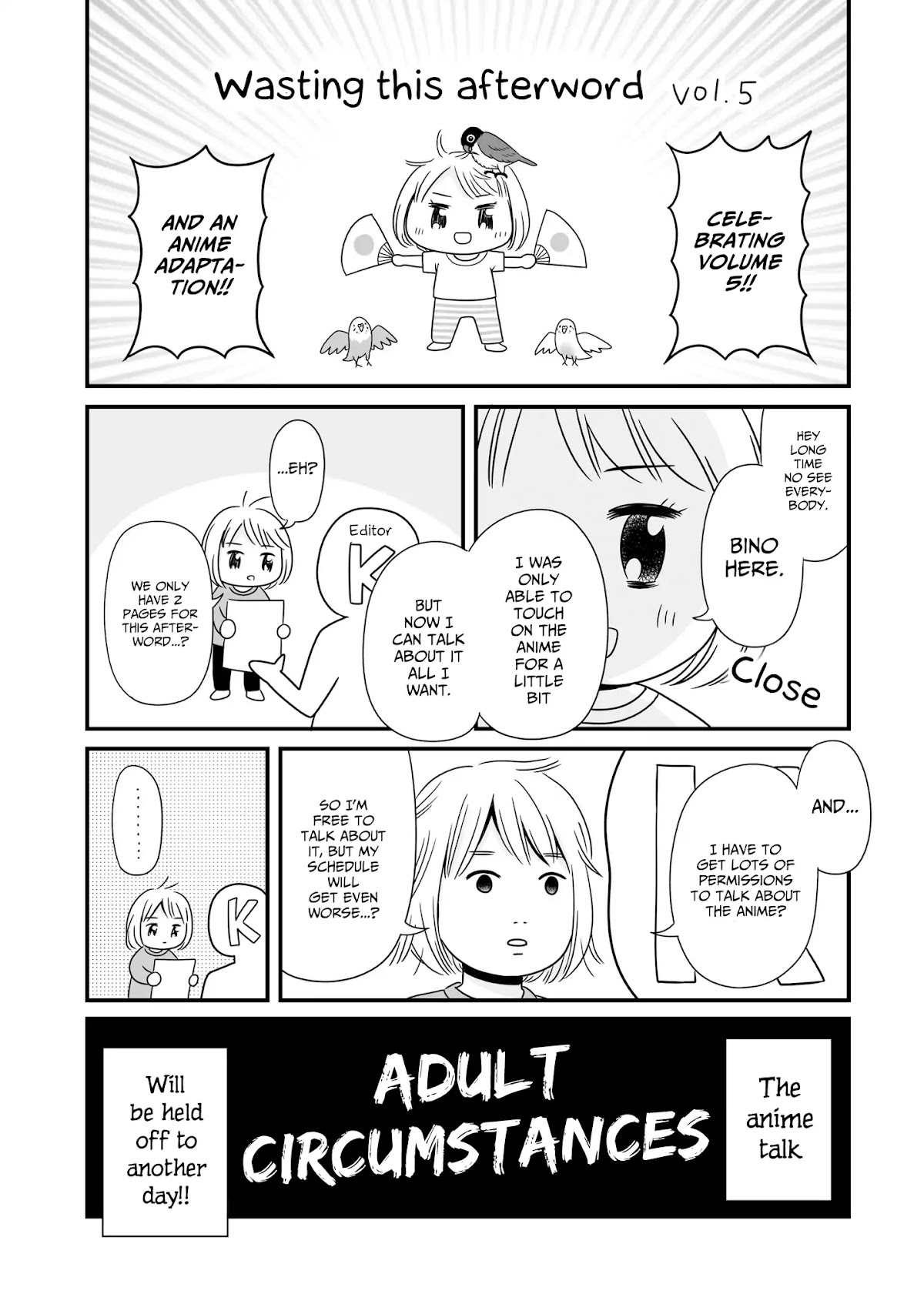 Joshikousei no Muda Zukai Chapter 64.2 page 1 - Chapter 64.2: Wasting this afterword