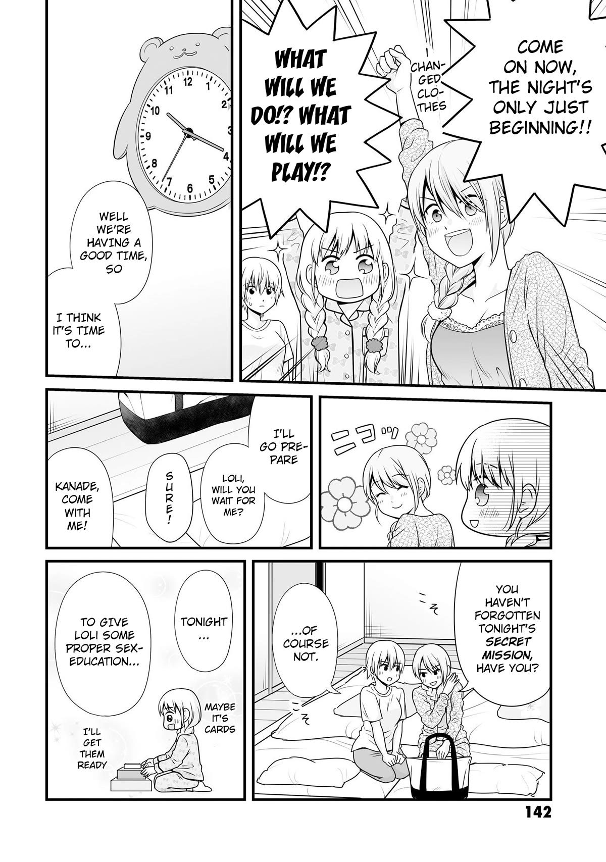 Joshikousei no Muda Zukai Chapter 95 page 12 - Chapter 95: Sleepover