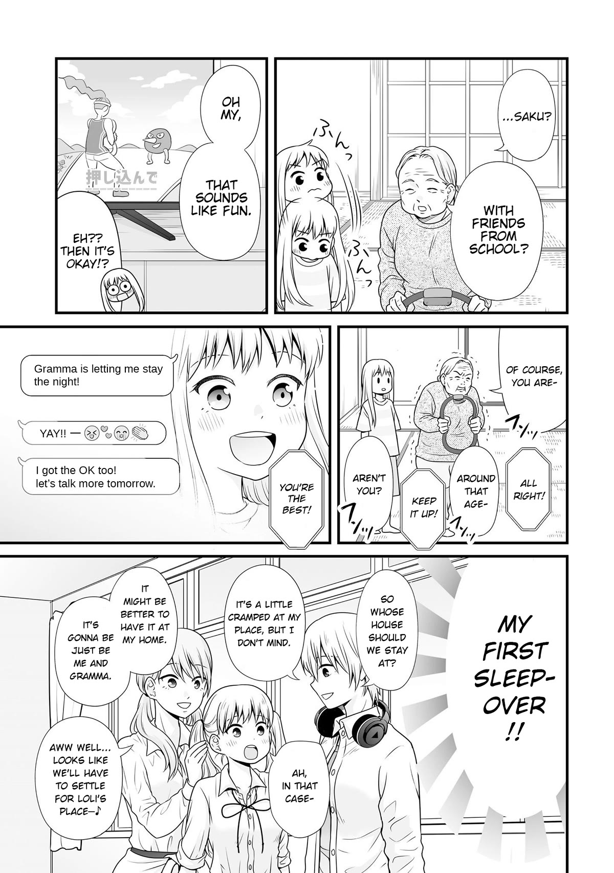 Joshikousei no Muda Zukai Chapter 95 page 3 - Chapter 95: Sleepover