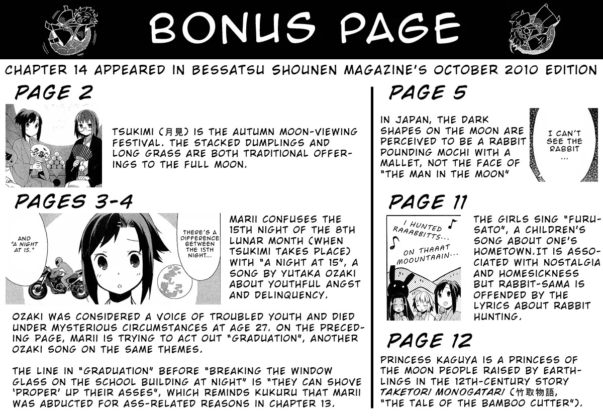 Joshiraku Chapter 14 page 14 - Chapter 14: Day 14: Rabbit's Eye