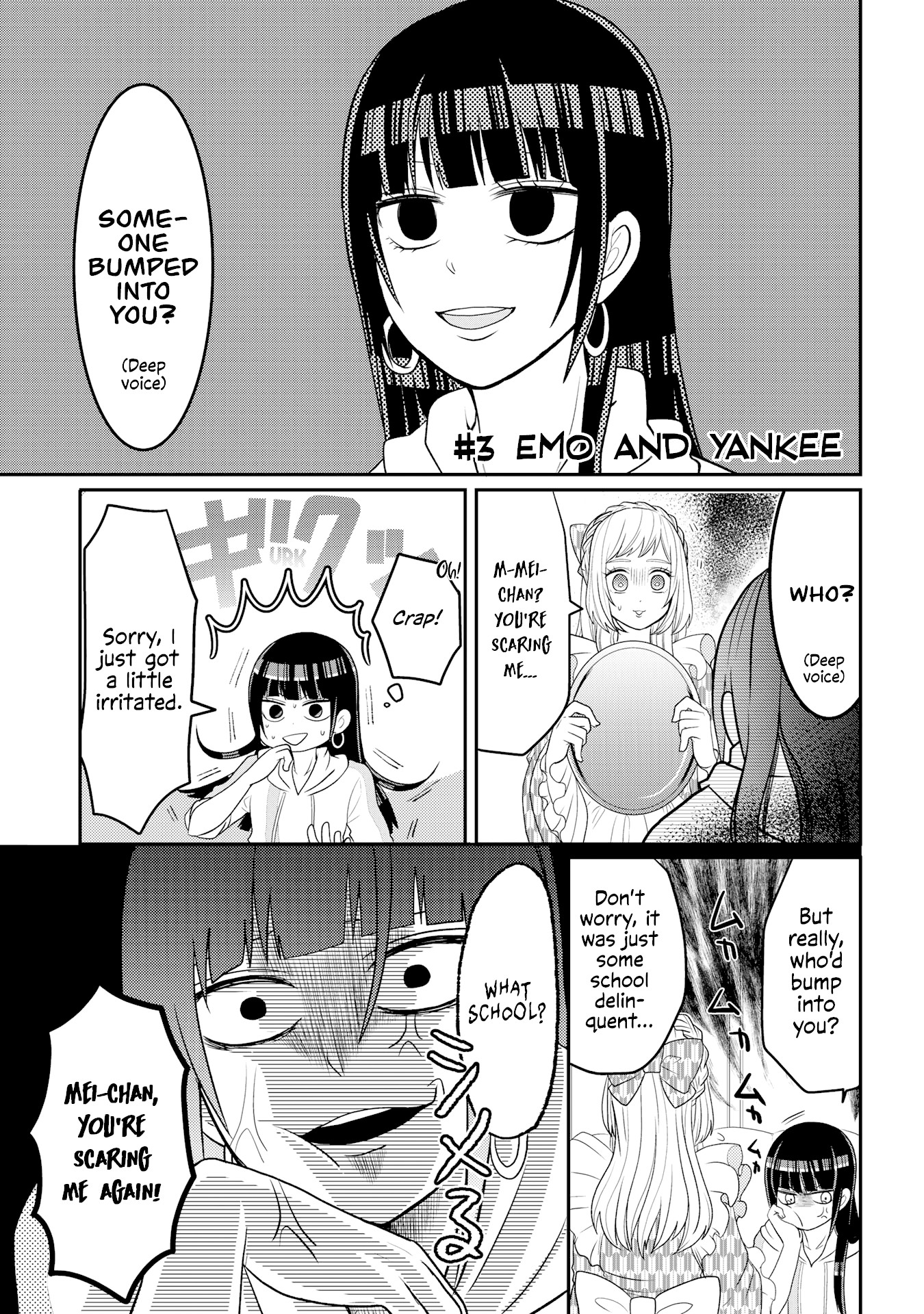 Josou Shite Mendoukusai Koto ni Natteru Nekura to Yankee no Ryou Kataomoi Chapter 3 page 1 - Chapter 3: Emo and Yankee