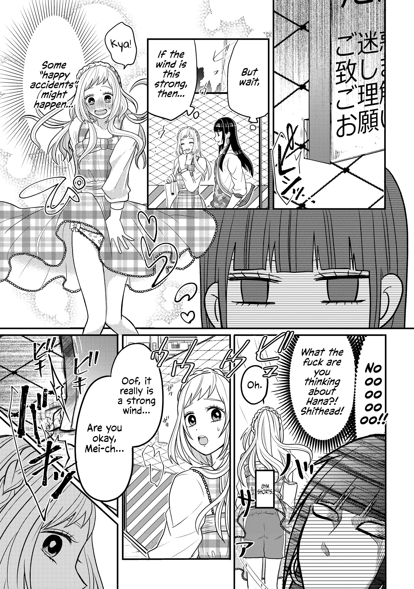 Josou Shite Mendoukusai Koto ni Natteru Nekura to Yankee no Ryou Kataomoi Chapter 4 page 3 - Chapter 4: Two Girls and a Windy Day