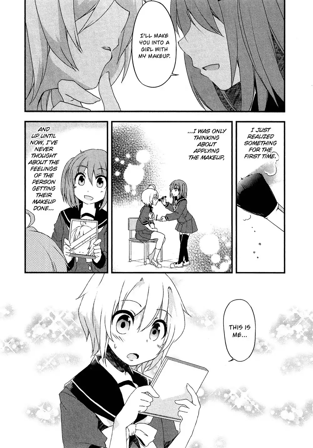 Josou Shounen Anthology Comic Chapter 16.5 page 17 - Chapter 16.5: Makeup no Kokoroe (Kaisanbutsu)