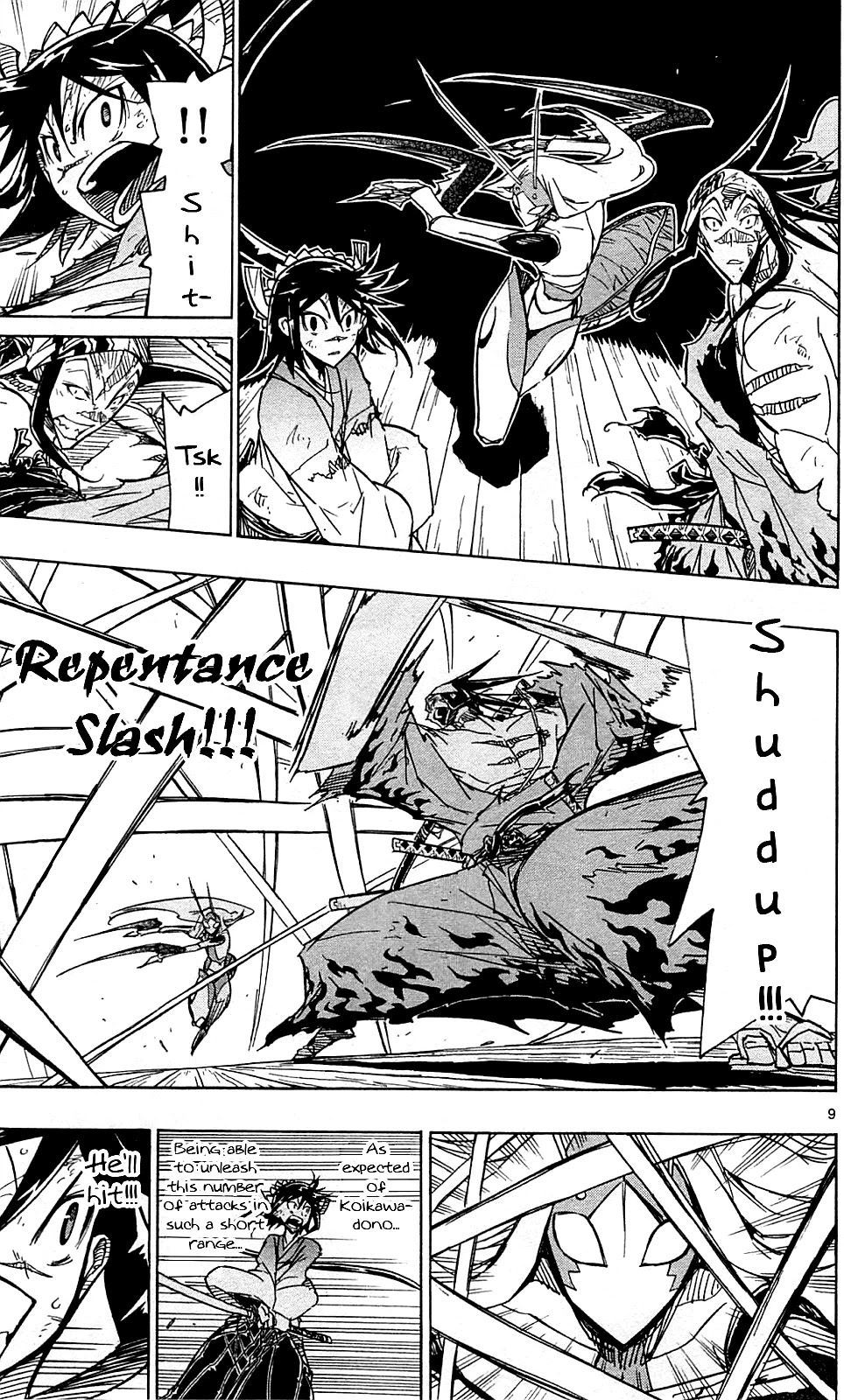 Joujuu Senjin!! Mushibugyo Chapter 103 page 10 - Chapter 103: The Fight of Three Tomoe