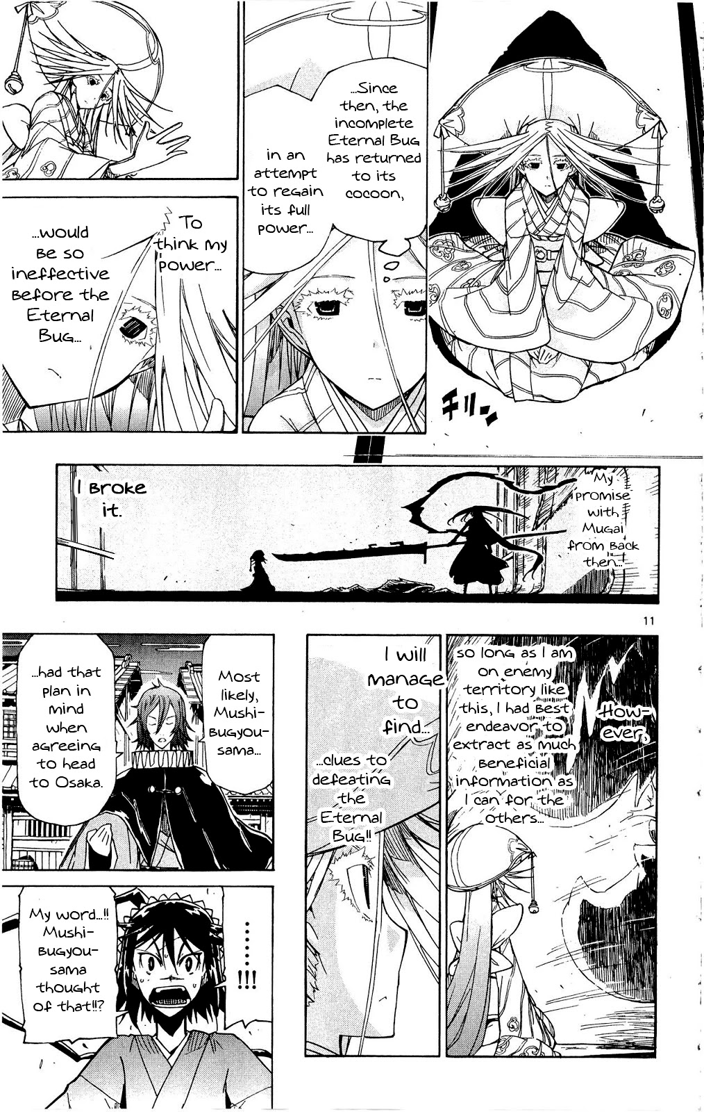 Joujuu Senjin!! Mushibugyo Chapter 125 page 11 - Chapter 125: The Bug Hunters' Counselor