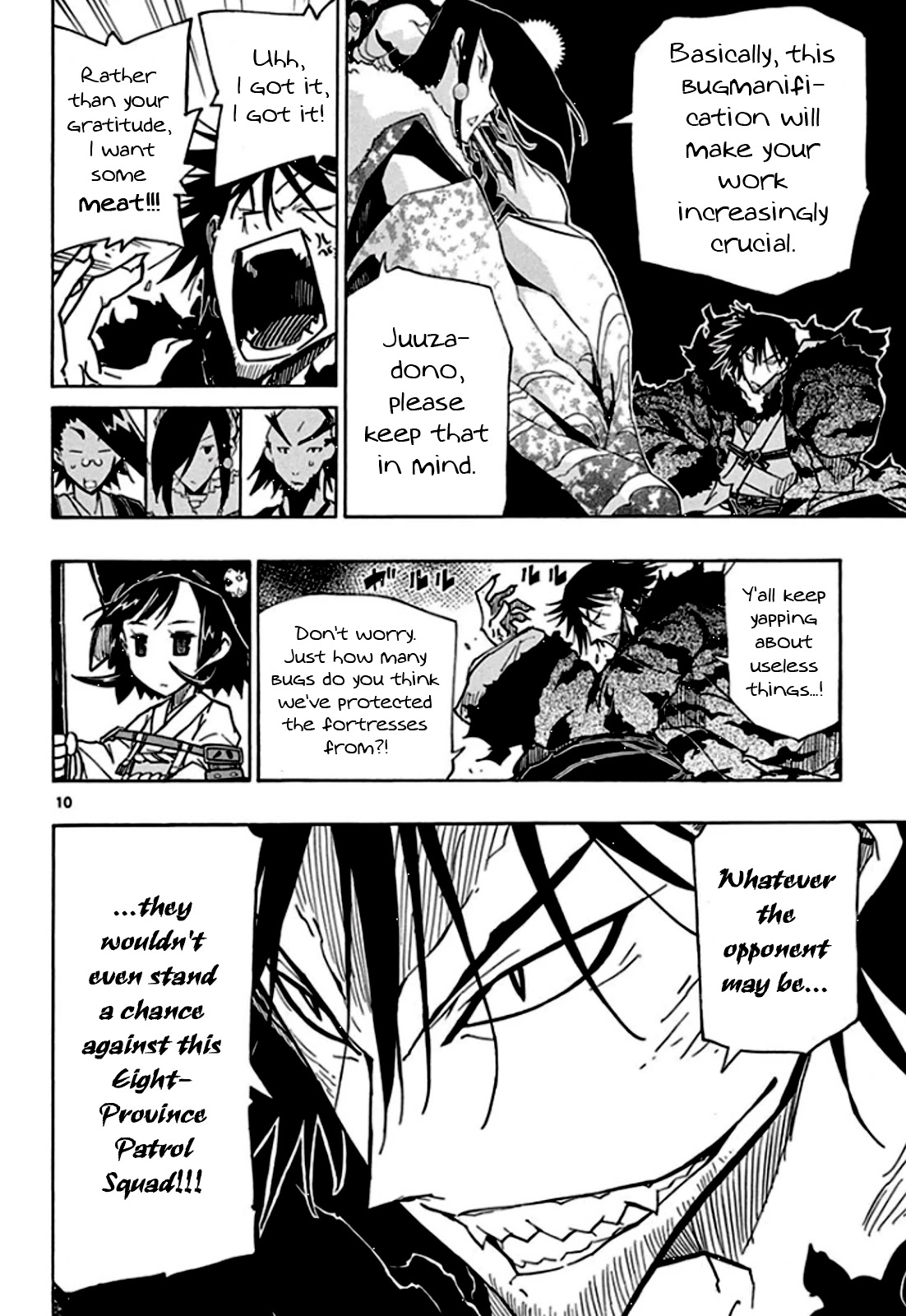 Joujuu Senjin!! Mushibugyo Chapter 131 page 10 - Chapter 131: Eight-Province Patrol Squad