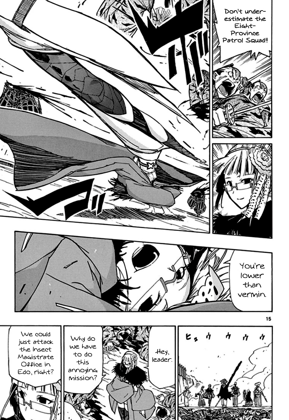 Joujuu Senjin!! Mushibugyo Chapter 131 page 14 - Chapter 131: Eight-Province Patrol Squad