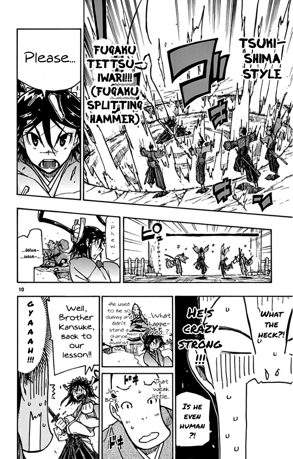 Joujuu Senjin!! Mushibugyo Chapter 141 page 10 - Chapter 141: Fugaku Boulder-Smashing Thrust