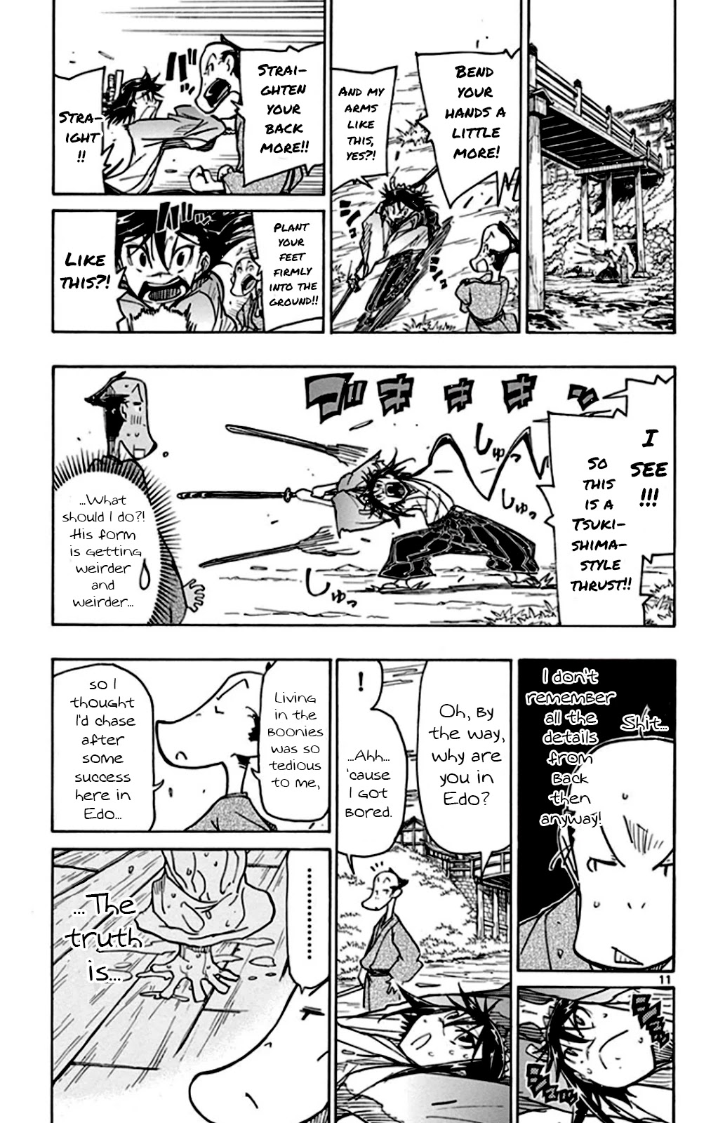 Joujuu Senjin!! Mushibugyo Chapter 141 page 11 - Chapter 141: Fugaku Boulder-Smashing Thrust
