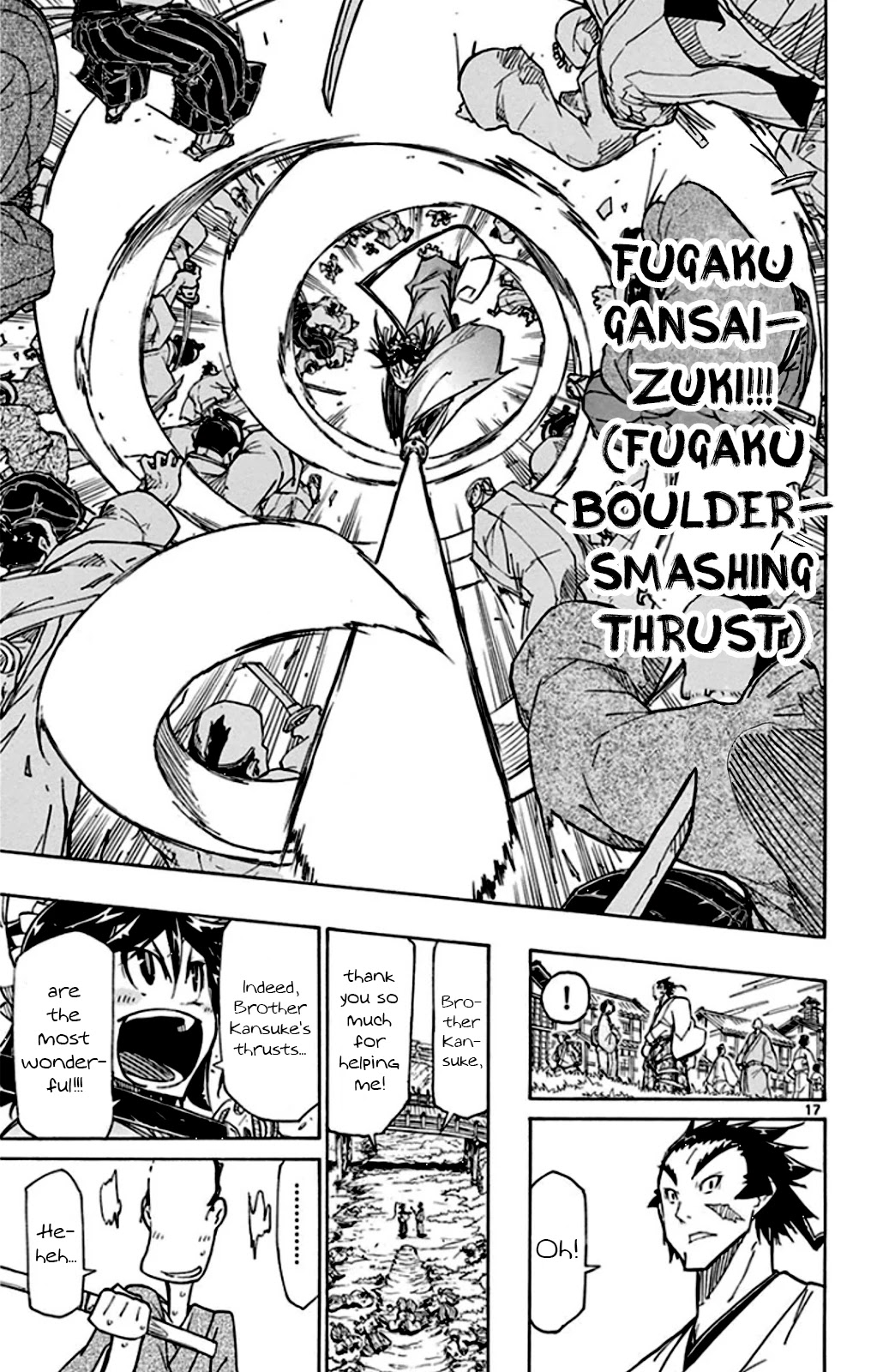 Joujuu Senjin!! Mushibugyo Chapter 141 page 17 - Chapter 141: Fugaku Boulder-Smashing Thrust