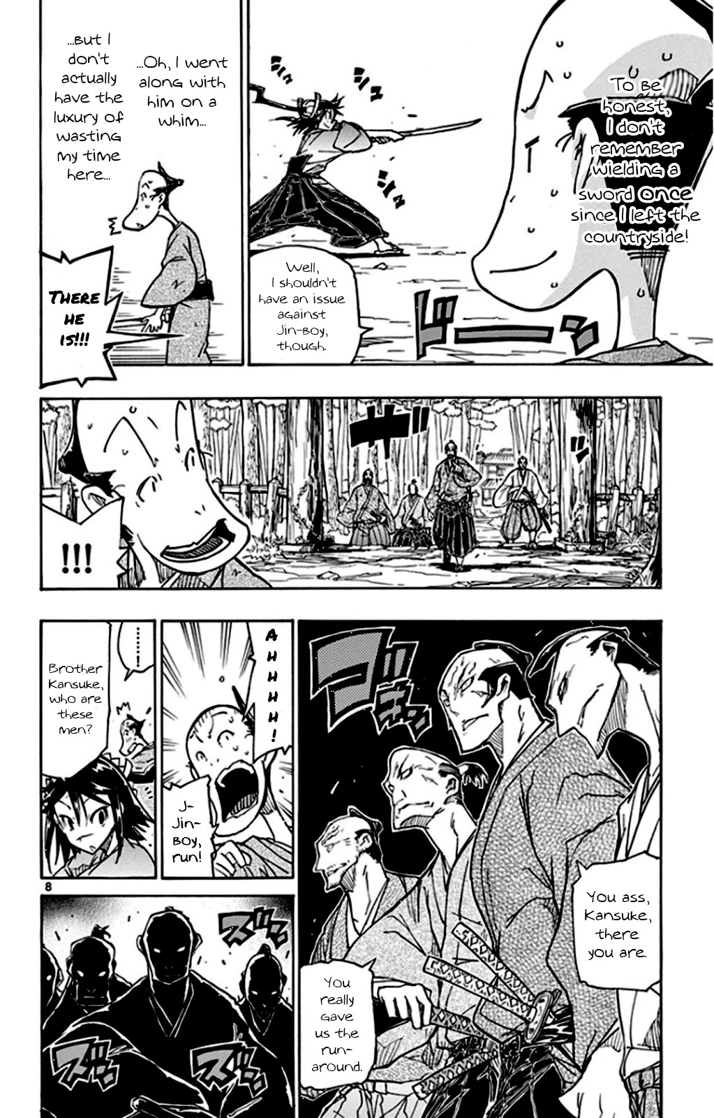 Joujuu Senjin!! Mushibugyo Chapter 141 page 8 - Chapter 141: Fugaku Boulder-Smashing Thrust