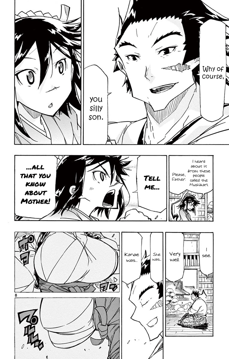 Joujuu Senjin!! Mushibugyo Chapter 174 page 8 - Chapter 174: Kanae and Genjuurou (First Part)