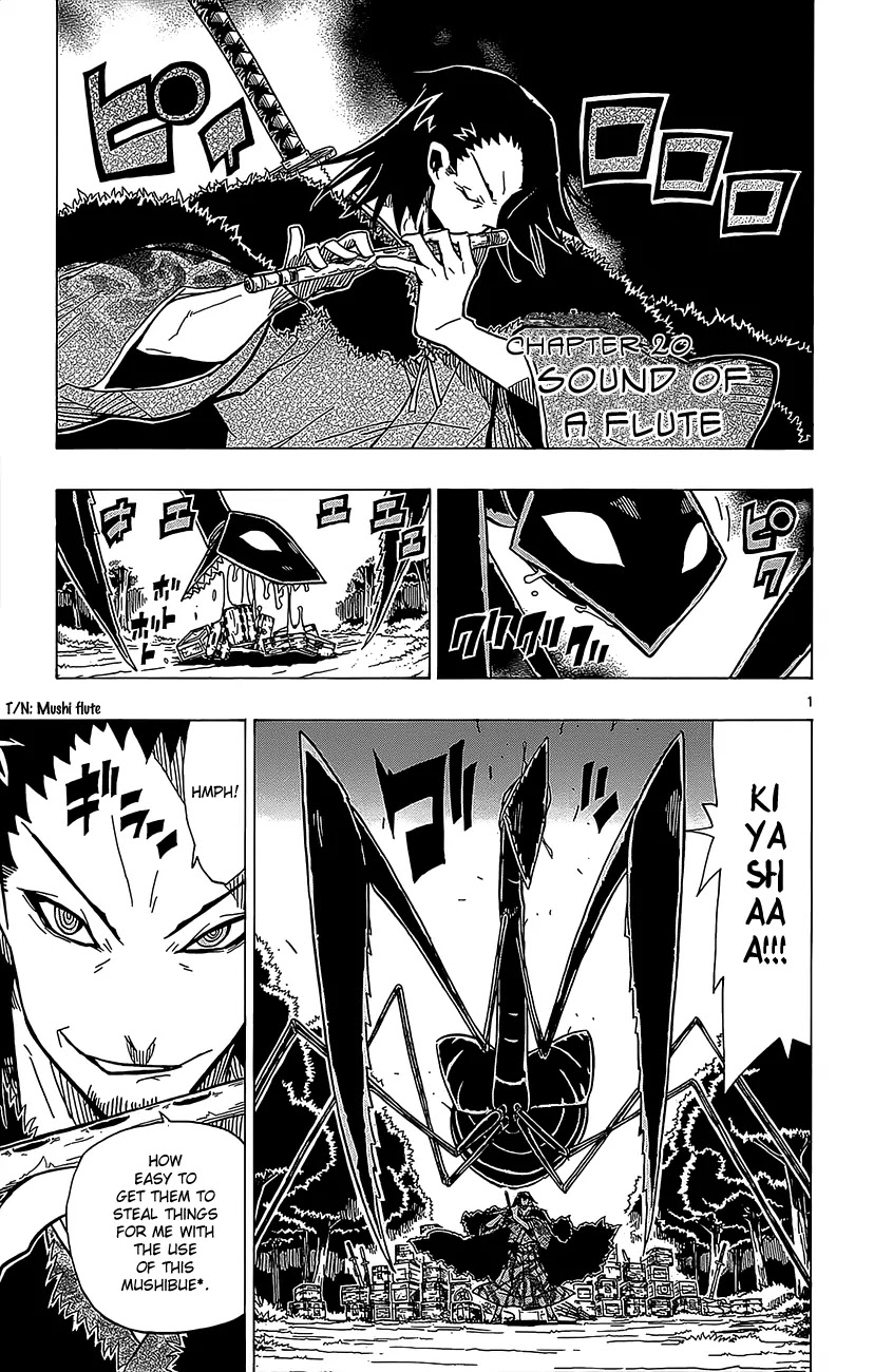 Joujuu Senjin!! Mushibugyo Chapter 20 page 2 - Chapter 20: Sound of a Flute