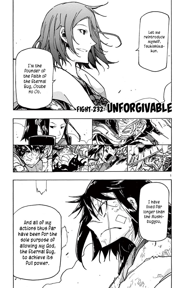 Joujuu Senjin!! Mushibugyo Chapter 232 page 1 - Chapter 232: Unforgivable