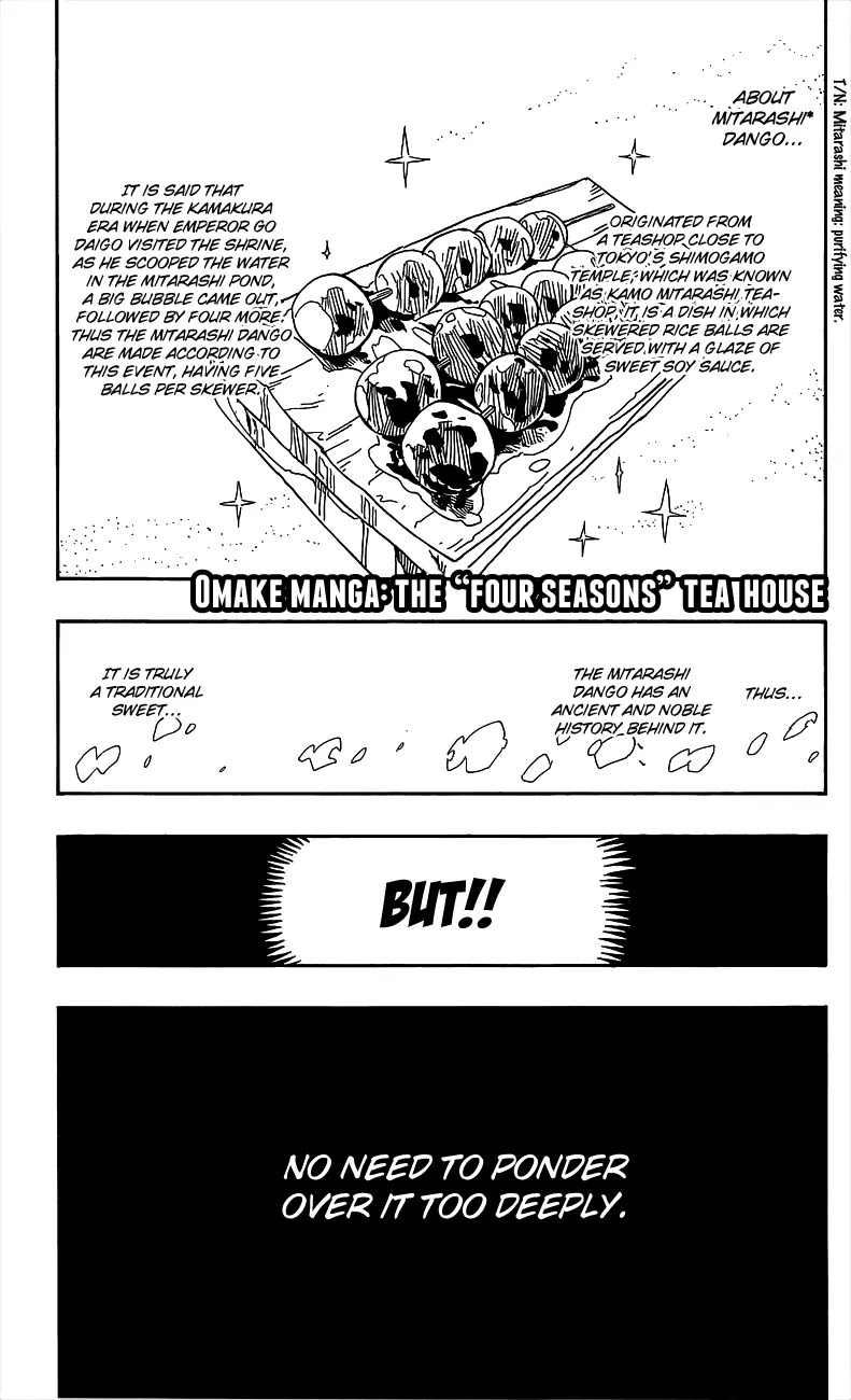 Joujuu Senjin!! Mushibugyo Chapter 46.5 page 2 - Vol.5 Omake Manga: The Four Seasons Tea House