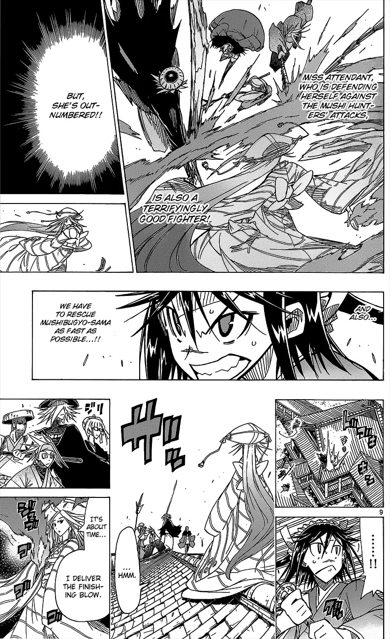 Joujuu Senjin!! Mushibugyo Chapter 46 page 10 - Chapter 46: Entangled
