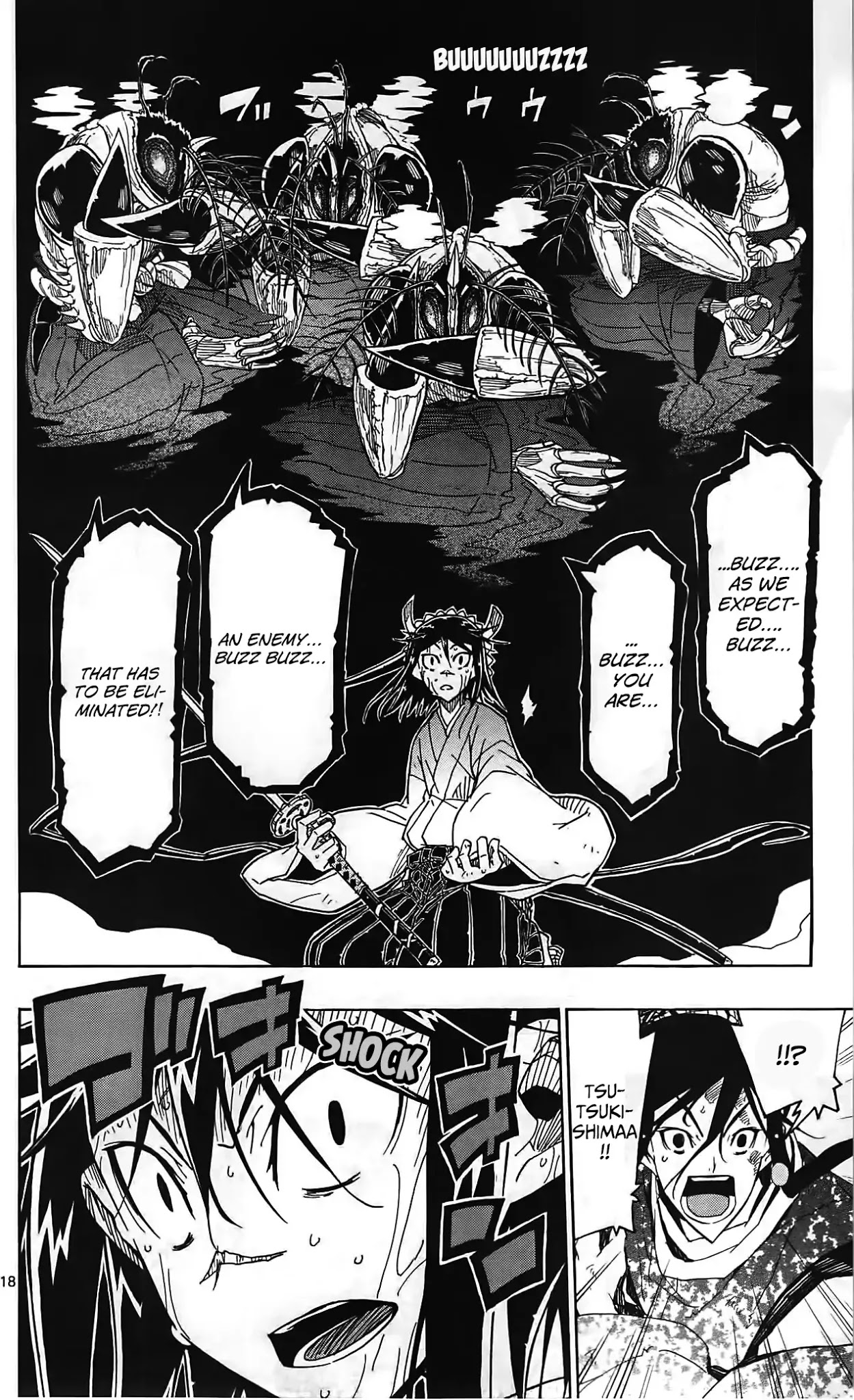 Joujuu Senjin!! Mushibugyo Chapter 63 page 18 - Chapter 63: Fugaku Splitting Hammer