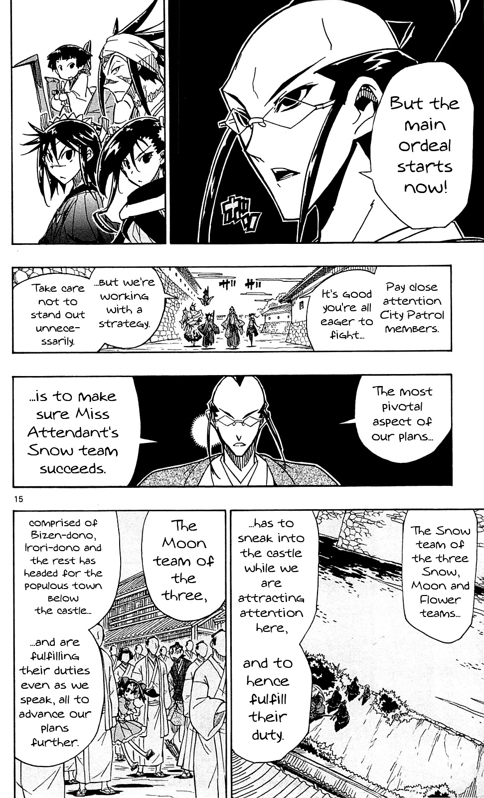 Joujuu Senjin!! Mushibugyo Chapter 86 page 16 - Chapter 86: Sanada's Ten Crucifix Insects vs. Flower Team