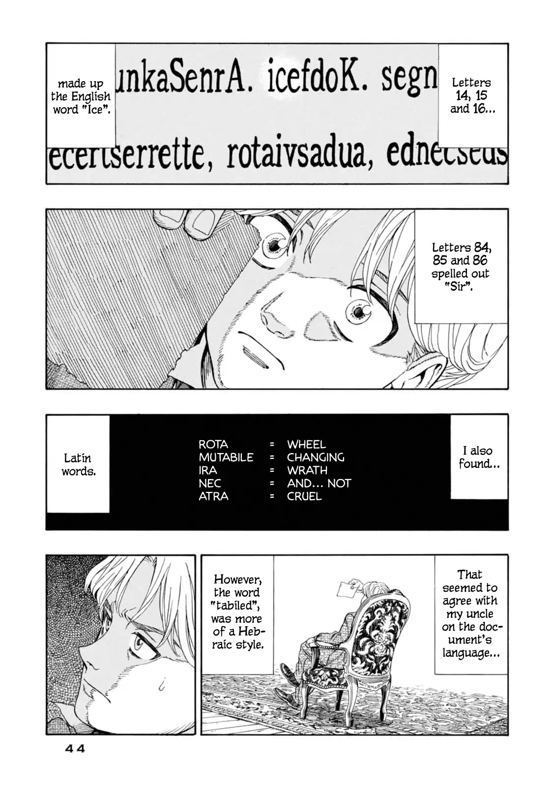 Journey to the Center of the Earth Chapter 1 page 45 - Chapter 1: Saknussemm's Cryptogram
