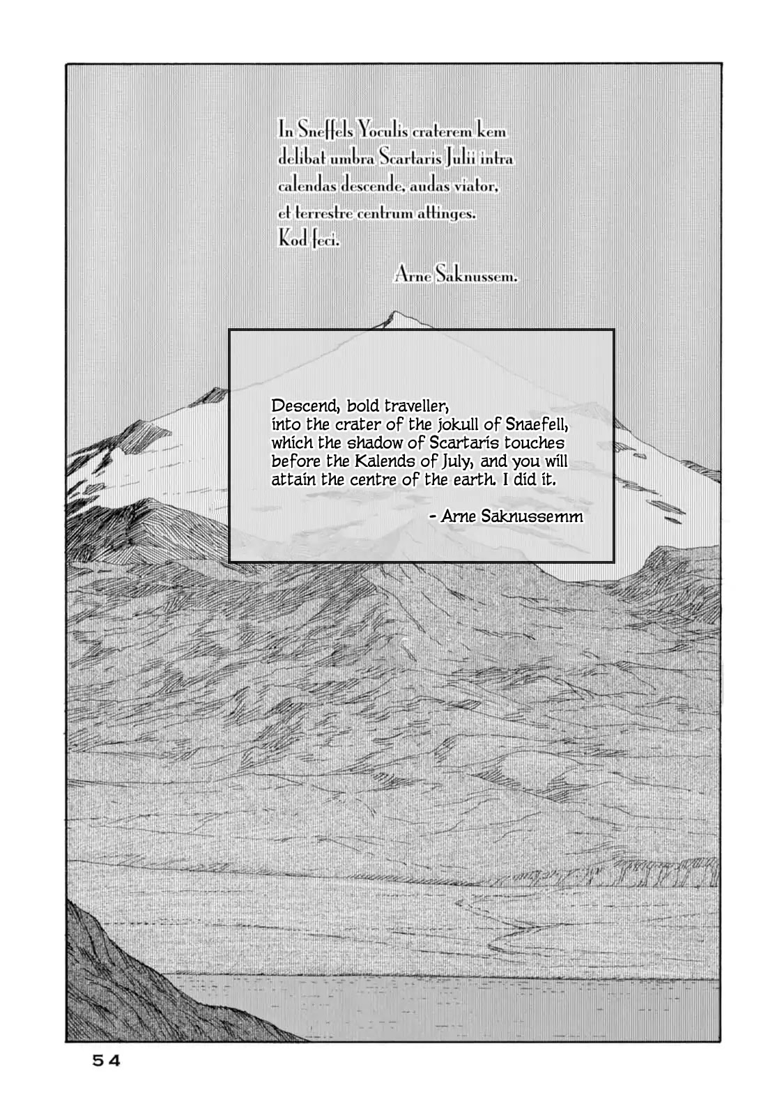 Journey to the Center of the Earth Chapter 1 page 55 - Chapter 1: Saknussemm's Cryptogram