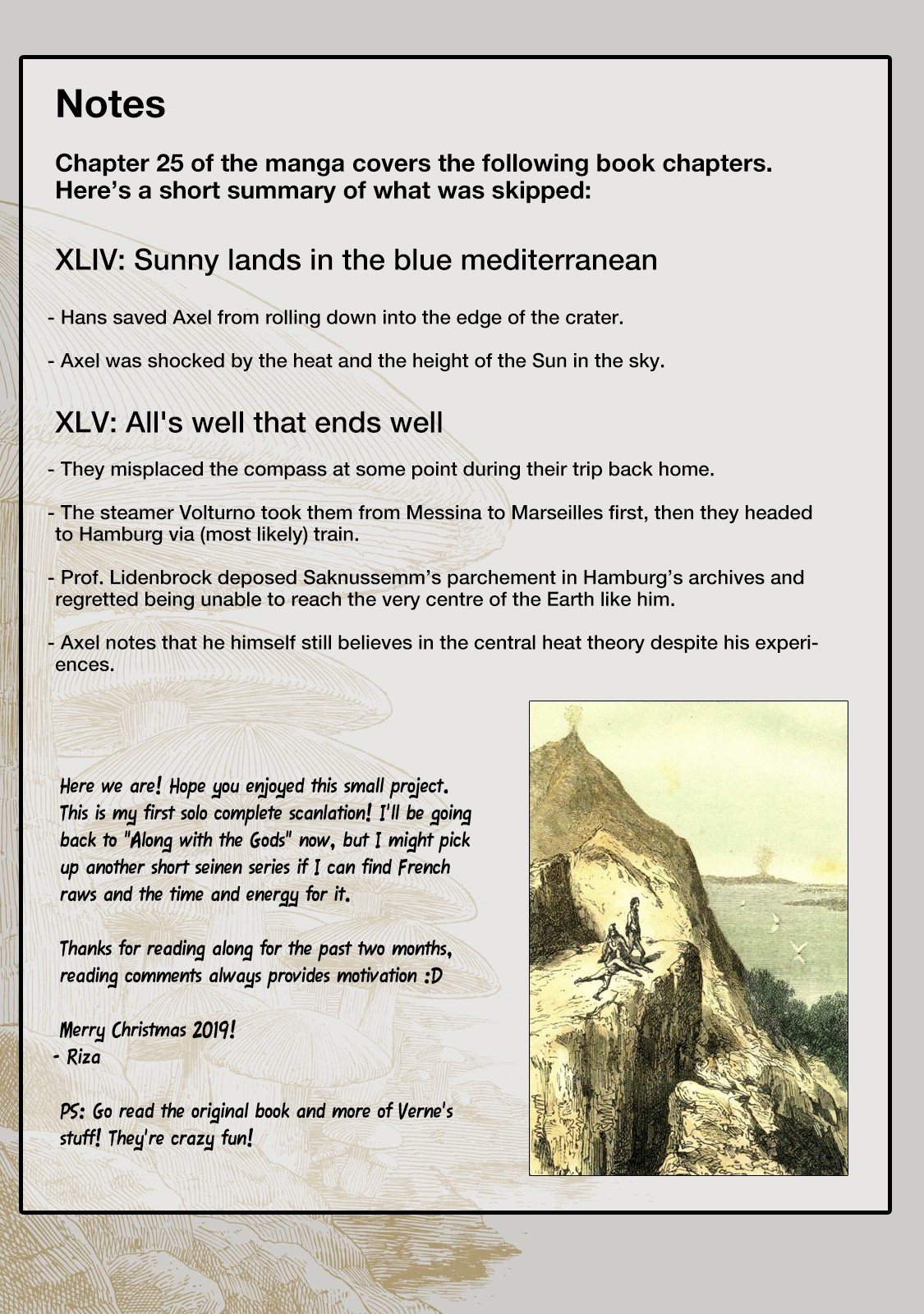Journey to the Center of the Earth Chapter 25 page 46 - Chapter 25: Journey's Conclusion [END]