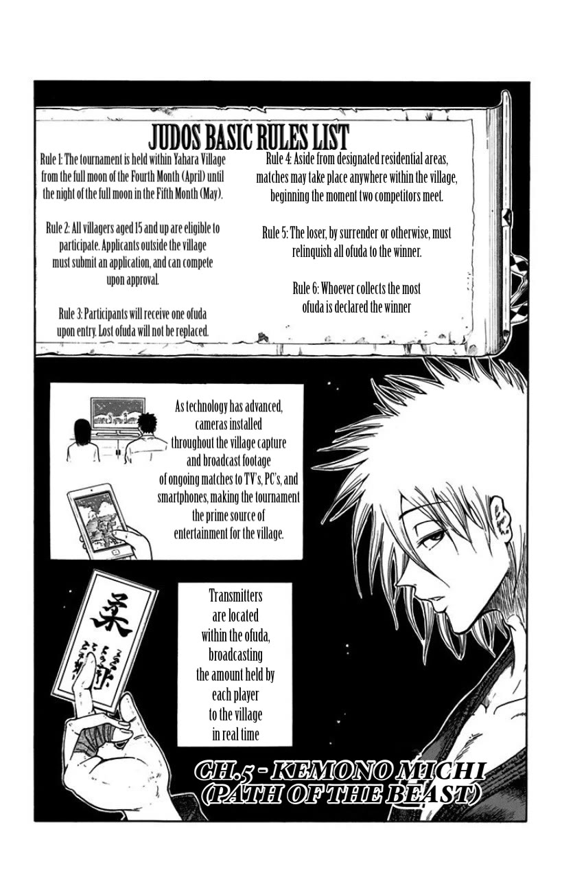 Judos Chapter 5 page 1 - Chapter 5: Kemono Michi (Path of The Beast)