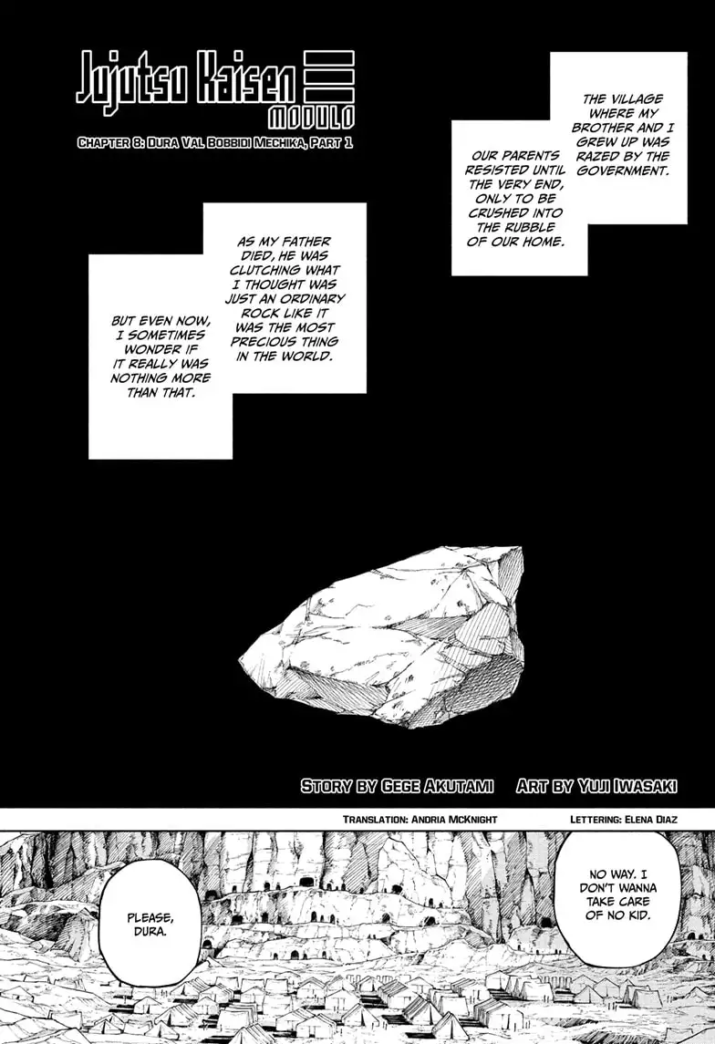 Jujutsu Kaisen Modulo Chapter 8 page 1 - Chapter 8: Dura Val, Bobbidi Mechika, Part 1