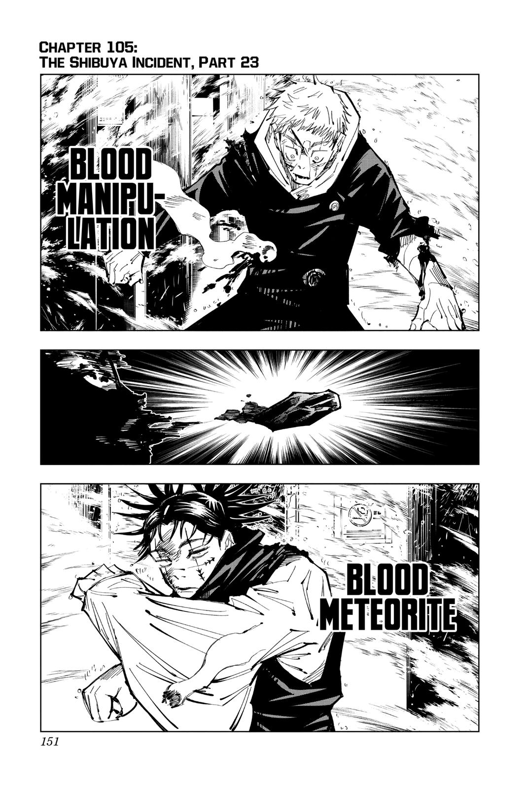 Jujutsu Kaisen Chapter 105 page 1 - Chapter 105: The Shibuya Incident, Part 23