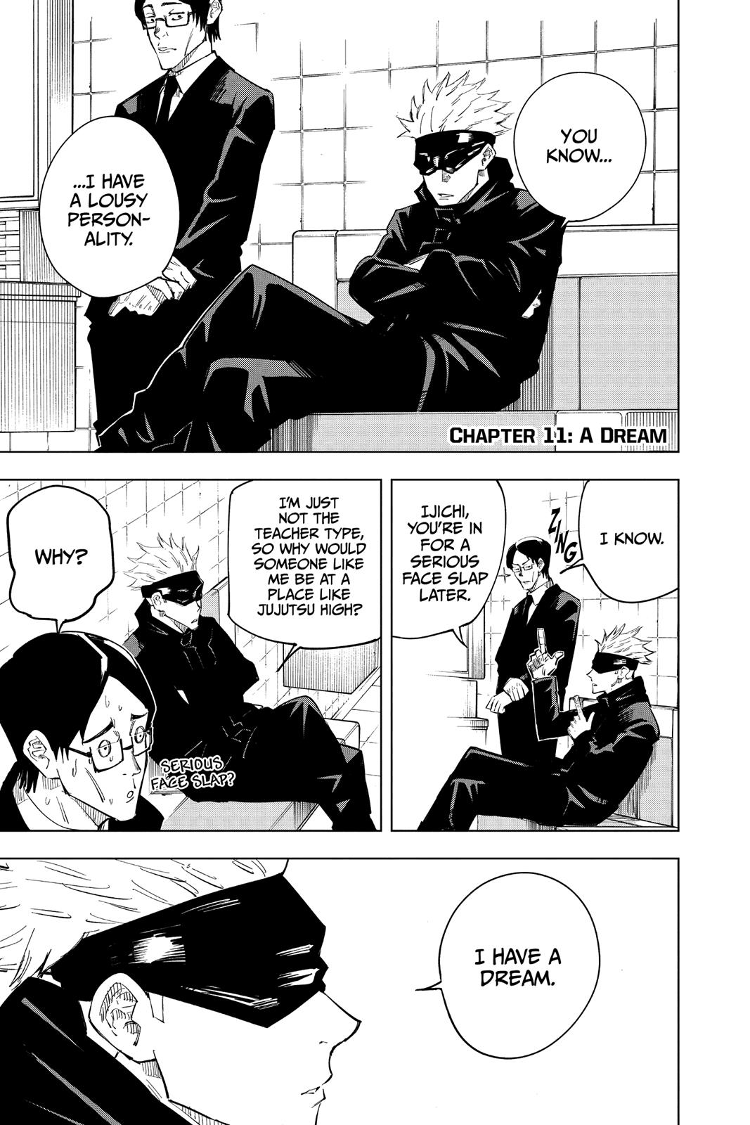 Jujutsu Kaisen Chapter 11 page 1 - Chapter 11: A Dream
