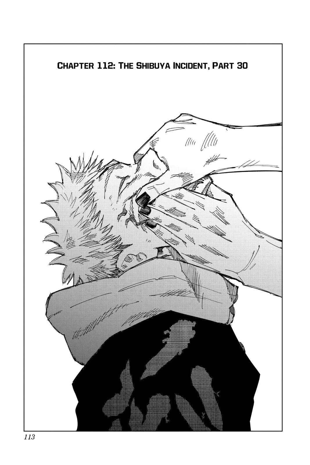 Jujutsu Kaisen Chapter 112 page 1 - Chapter 112: The Shibuya Incident, Part 30