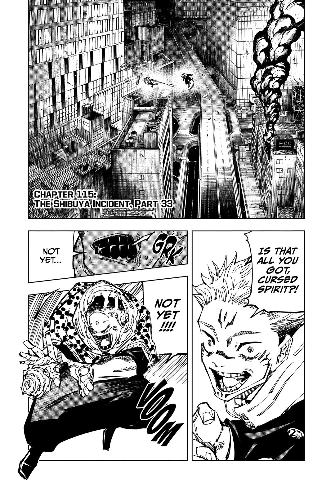 Jujutsu Kaisen Chapter 115 page 1 - Chapter 115: The Shibuya Incident, Part 33