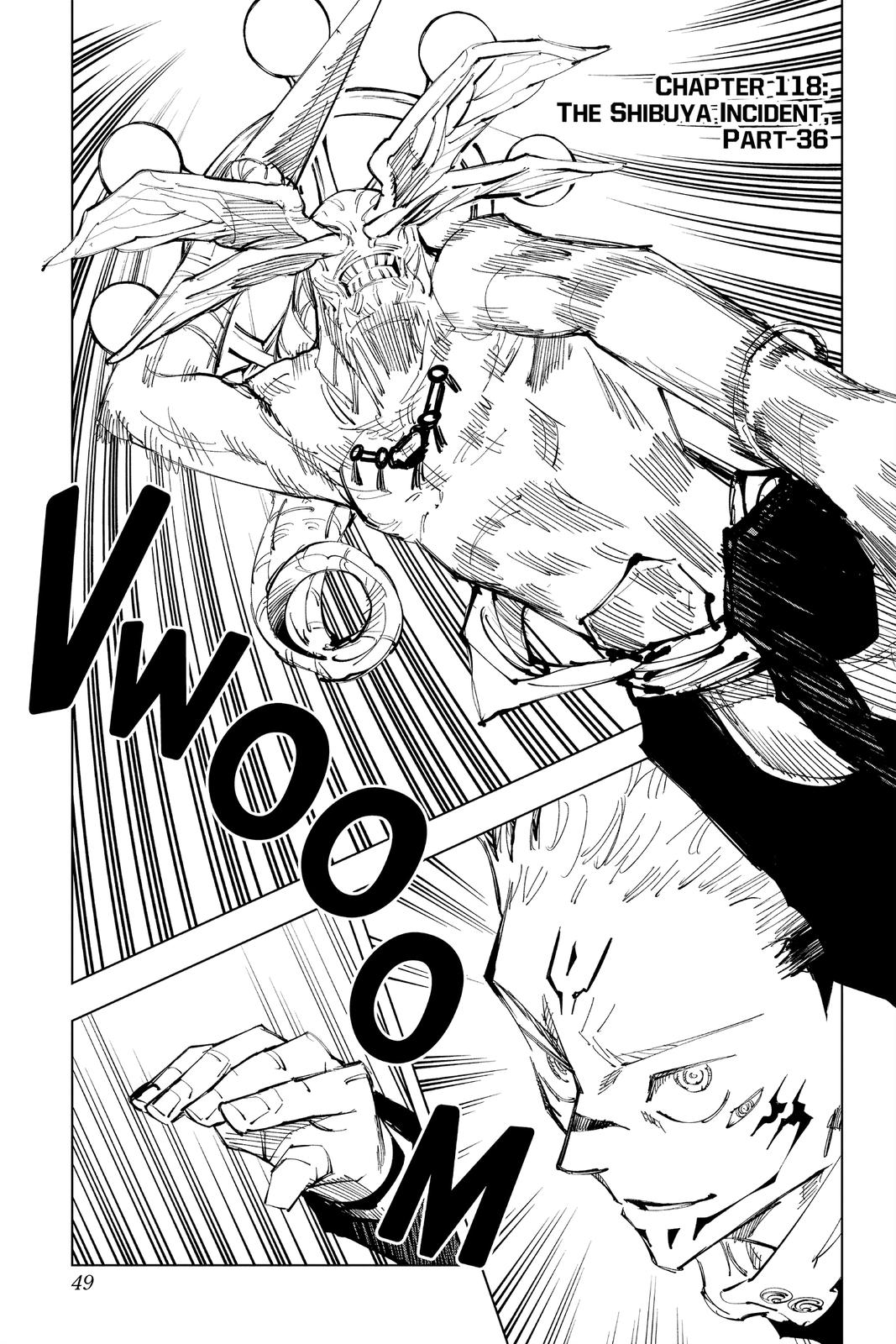 Jujutsu Kaisen Chapter 118 page 1 - Chapter 118: The Shibuya Incident, Part 36