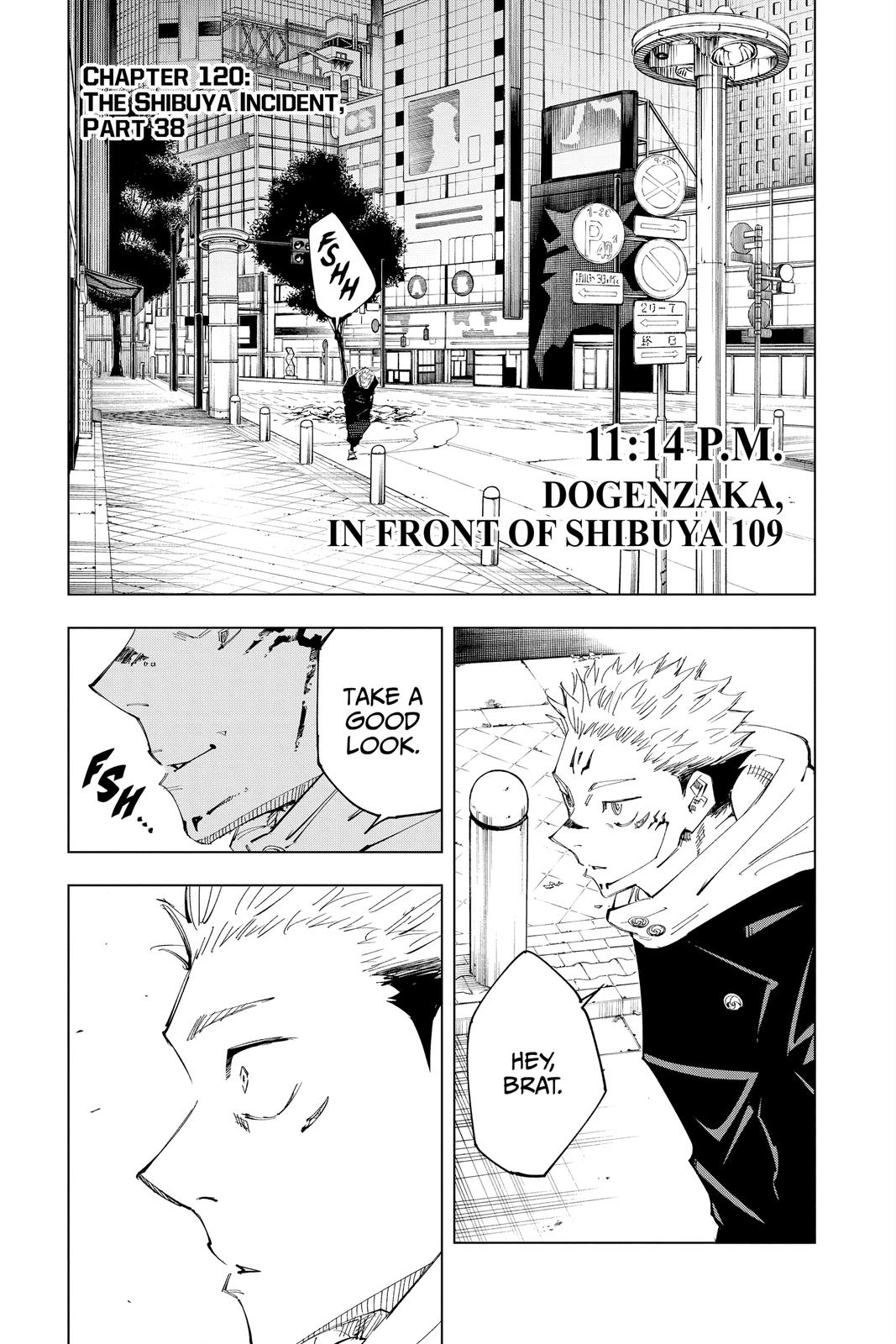 Jujutsu Kaisen Chapter 120 page 1 - Chapter 120: The Shibuya Incident, Part 38
