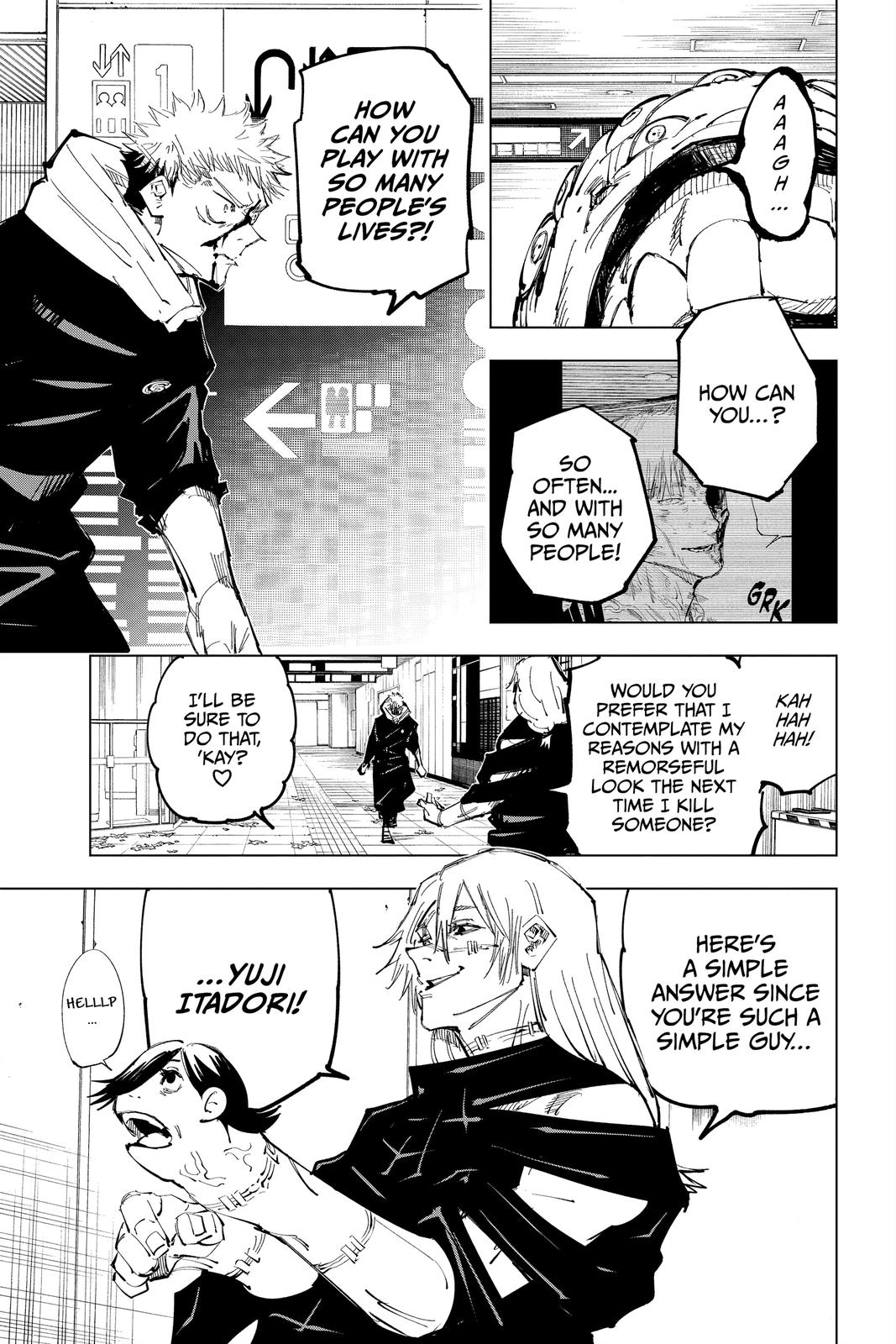 Jujutsu Kaisen Chapter 121 page 8 - Chapter 121: The Shibuya Incident, Part 39