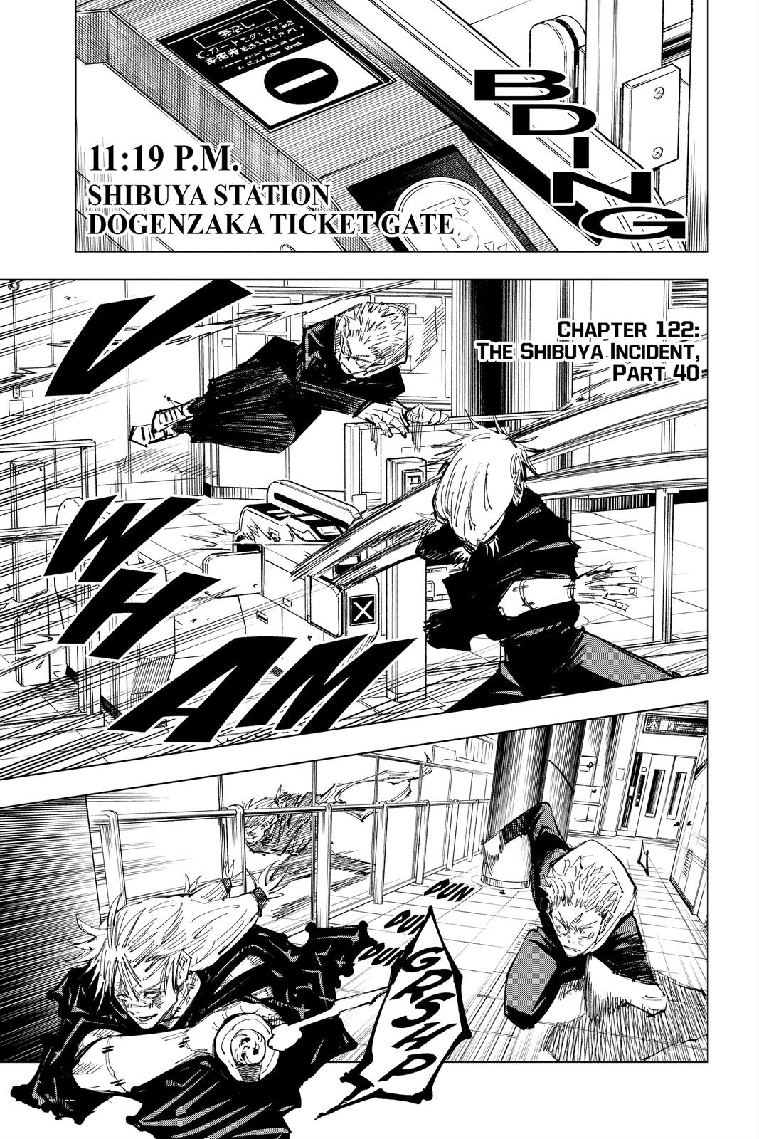 Jujutsu Kaisen Chapter 122 page 1 - Chapter 122: The Shibuya Incident, Part 40