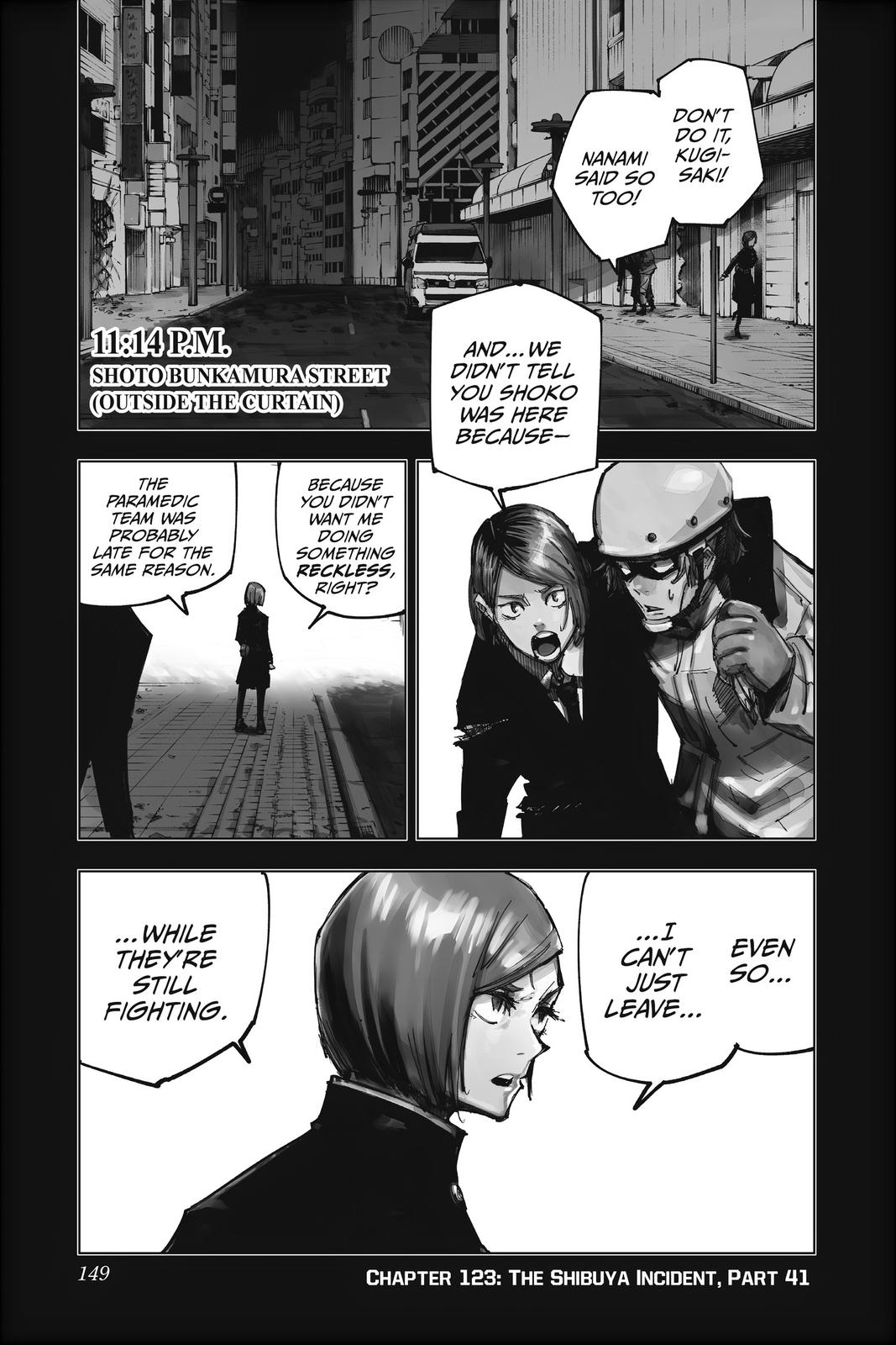 Jujutsu Kaisen Chapter 123 page 1 - Chapter 123: The Shibuya Incident, Part 41