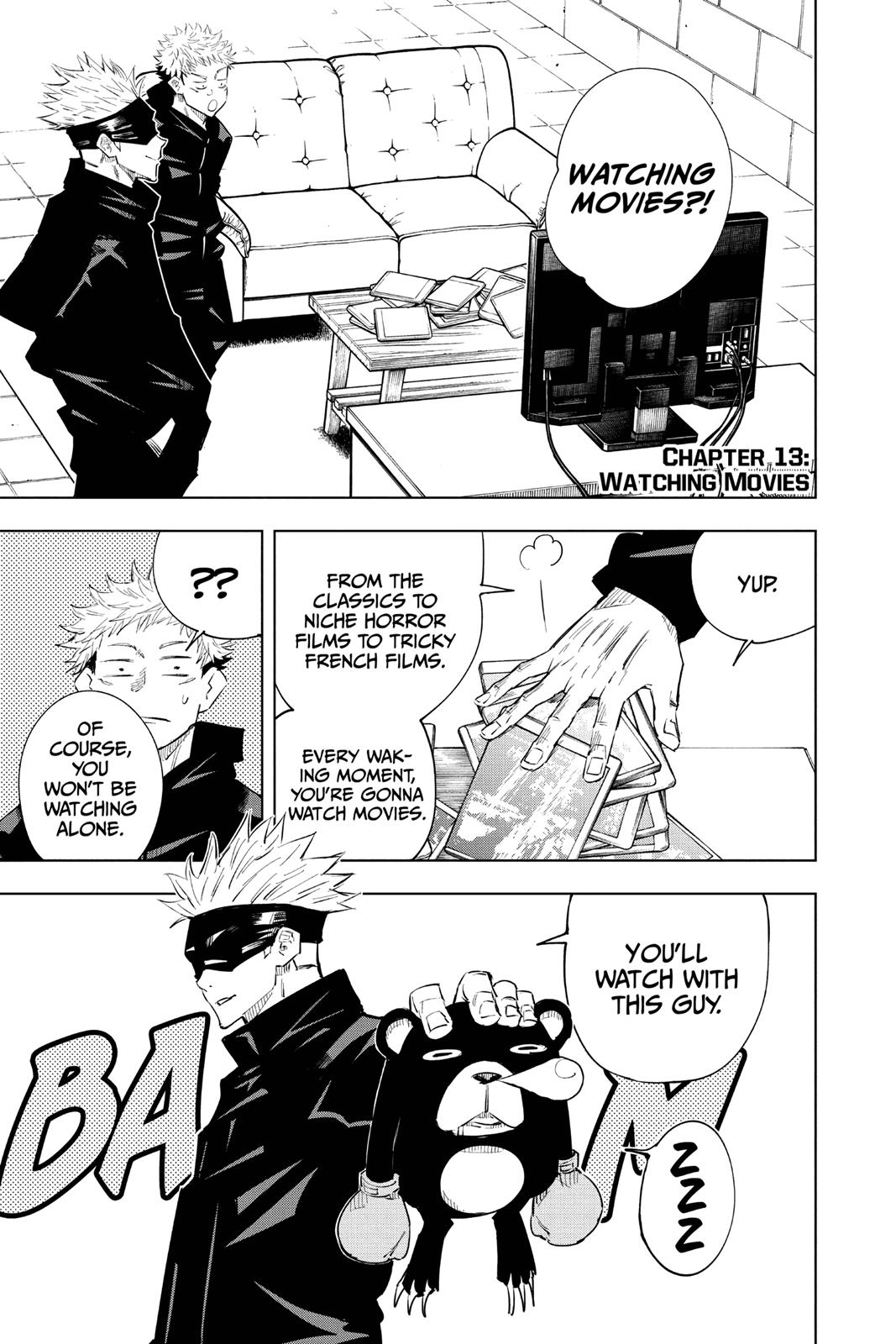 Jujutsu Kaisen Chapter 13 page 1 - Chapter 13: Watching Movies