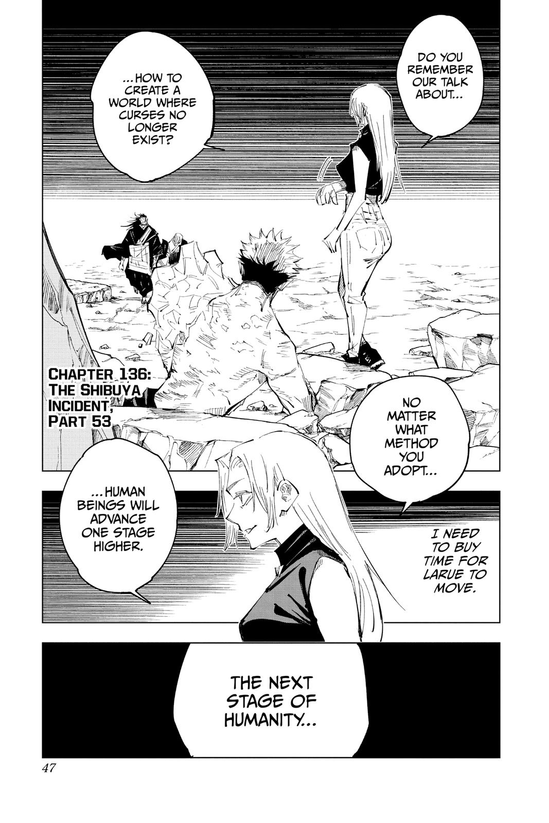 Jujutsu Kaisen Chapter 136 page 1 - Chapter 136: The Shibuya Incident, Part 52