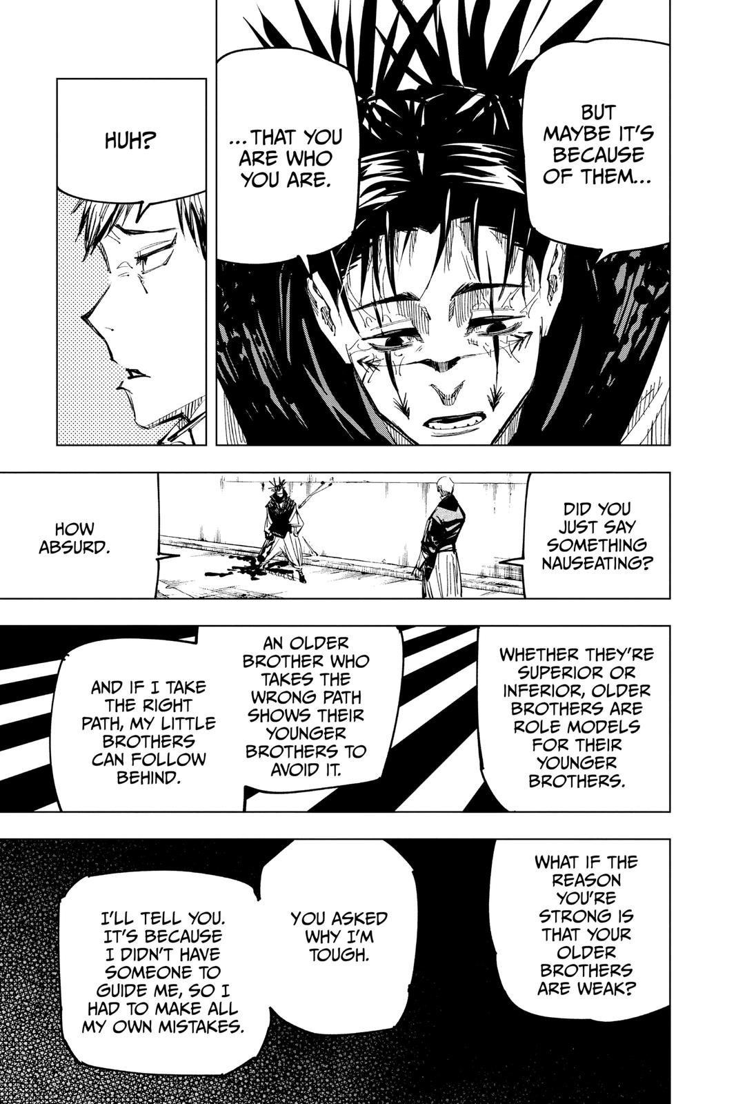 Jujutsu Kaisen Chapter 142 page 7 - Chapter 142: A Big Brother's Back