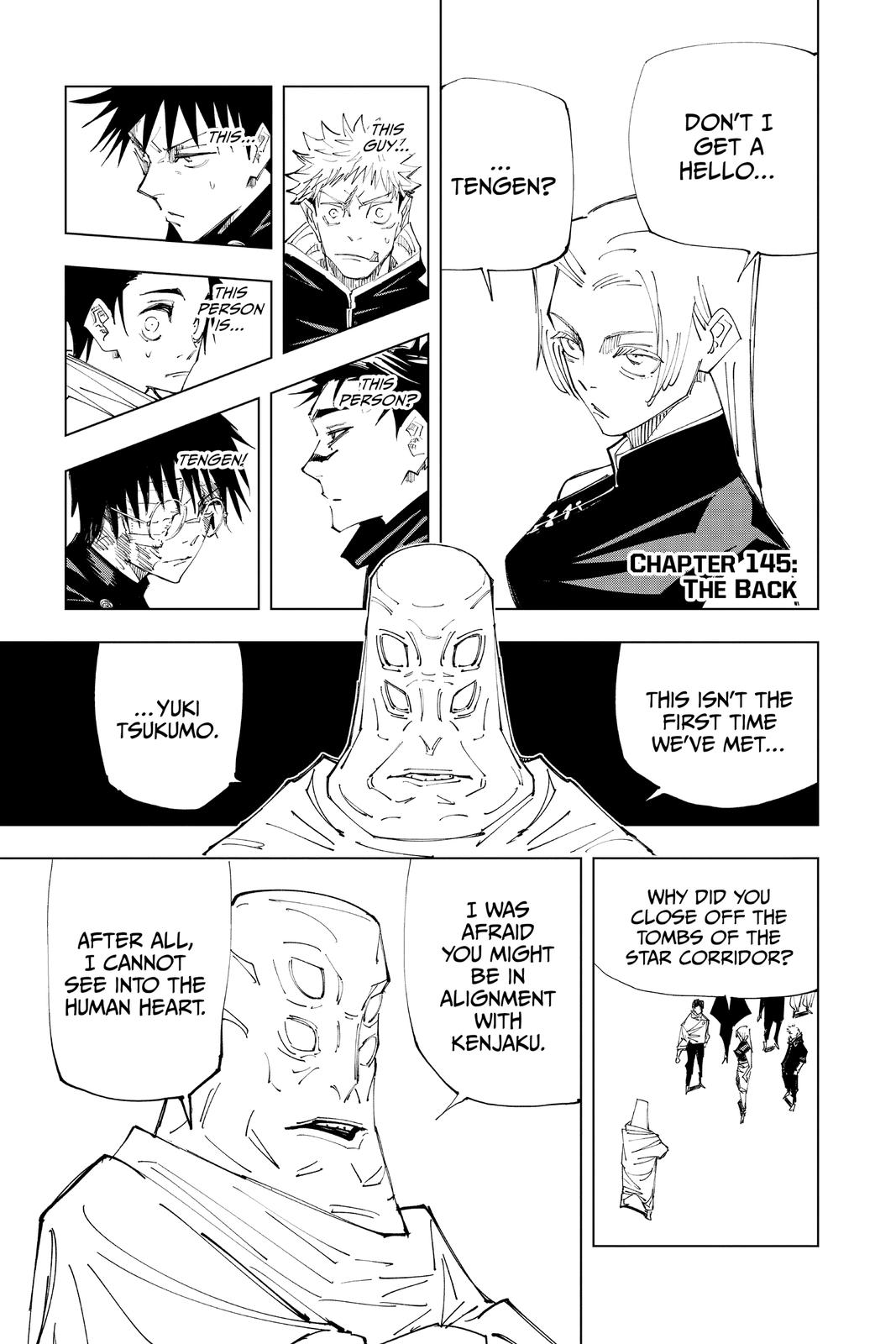 Jujutsu Kaisen Chapter 145 page 1 - Chapter 145: The Back