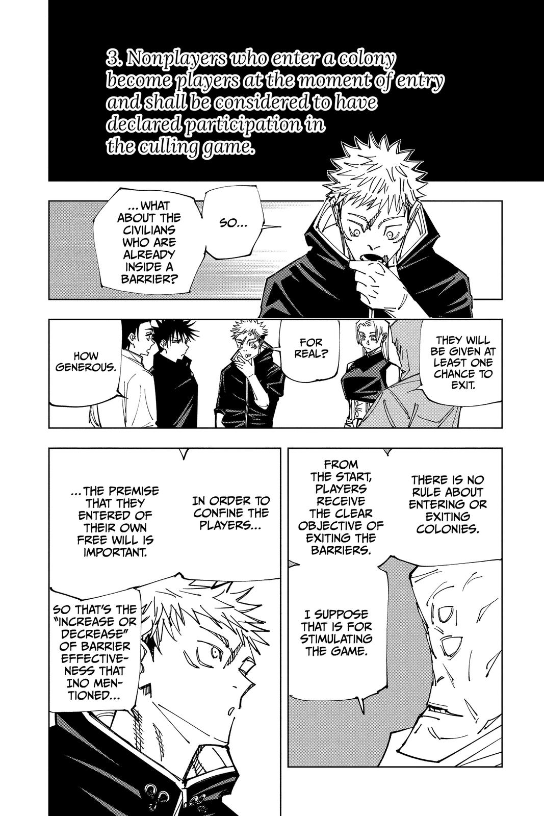 Jujutsu Kaisen Chapter 146 page 6 - Chapter 146: About the Culling Game