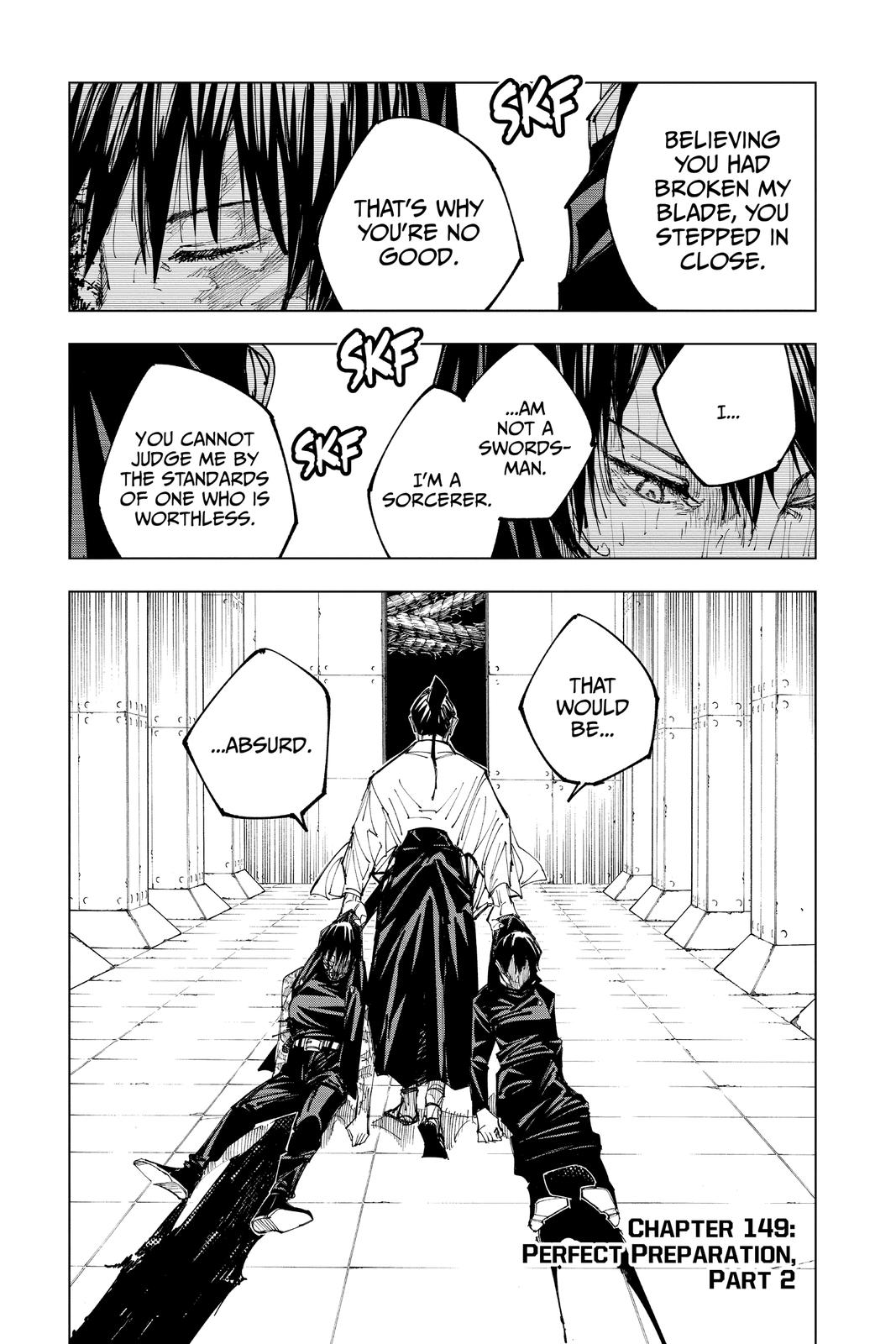 Jujutsu Kaisen Chapter 149 page 1 - Chapter 149: Perfect Preparation, Part 2