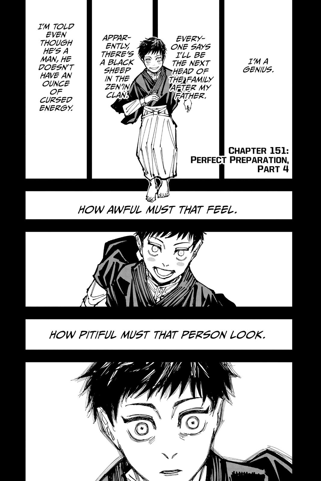 Jujutsu Kaisen Chapter 151 page 1 - Chapter 151: Perfect Preparation, Part 4