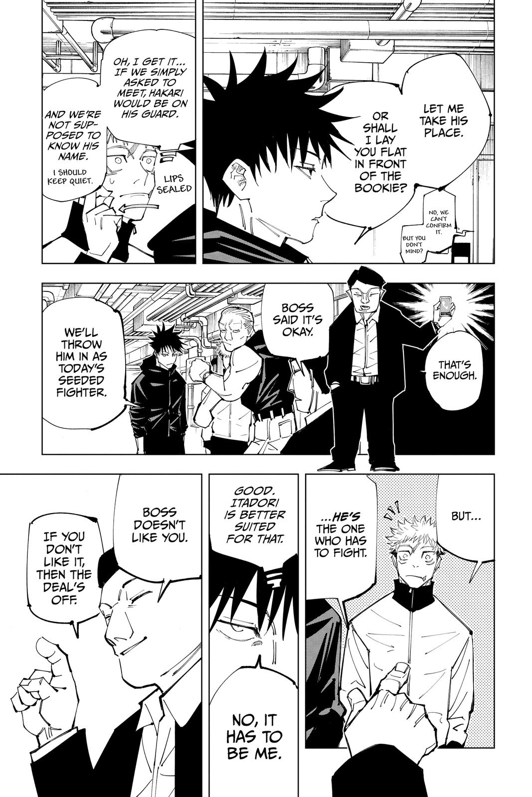 Jujutsu Kaisen Chapter 153 page 11 - Chapter 153: Underground Fight Club