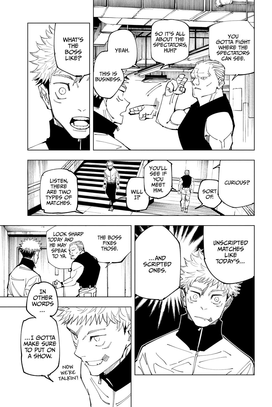 Jujutsu Kaisen Chapter 153 page 15 - Chapter 153: Underground Fight Club
