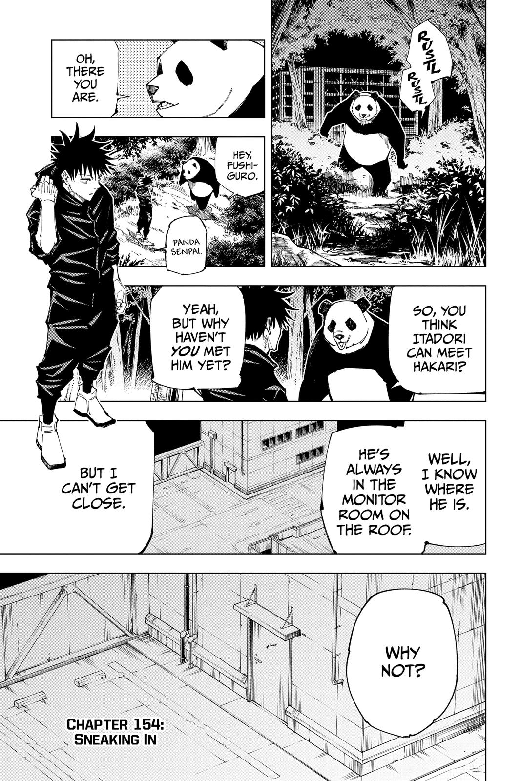 Jujutsu Kaisen Chapter 154 page 1 - Chapter 154: Sneaking In