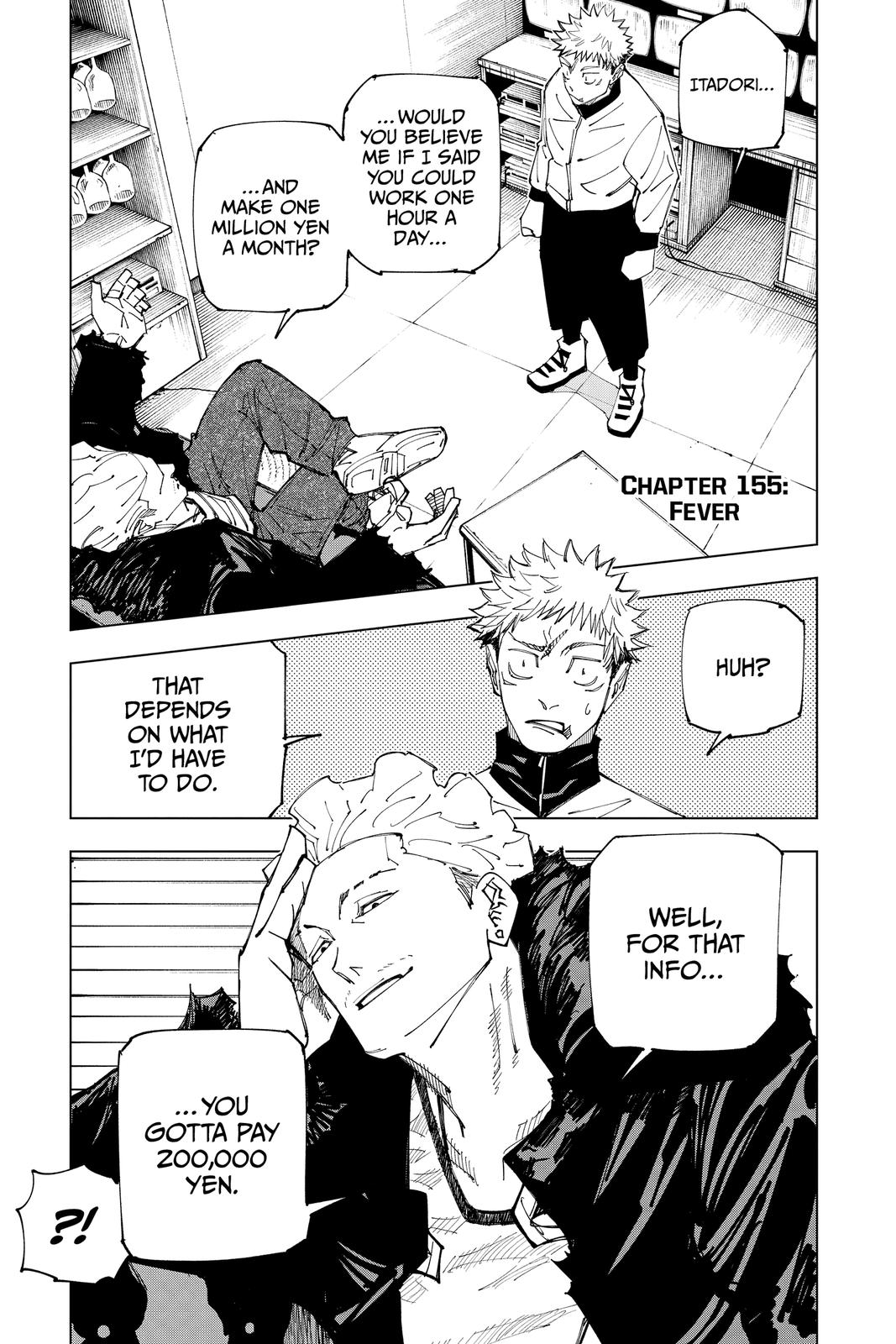 Jujutsu Kaisen Chapter 155 page 1 - Chapter 155: Fever