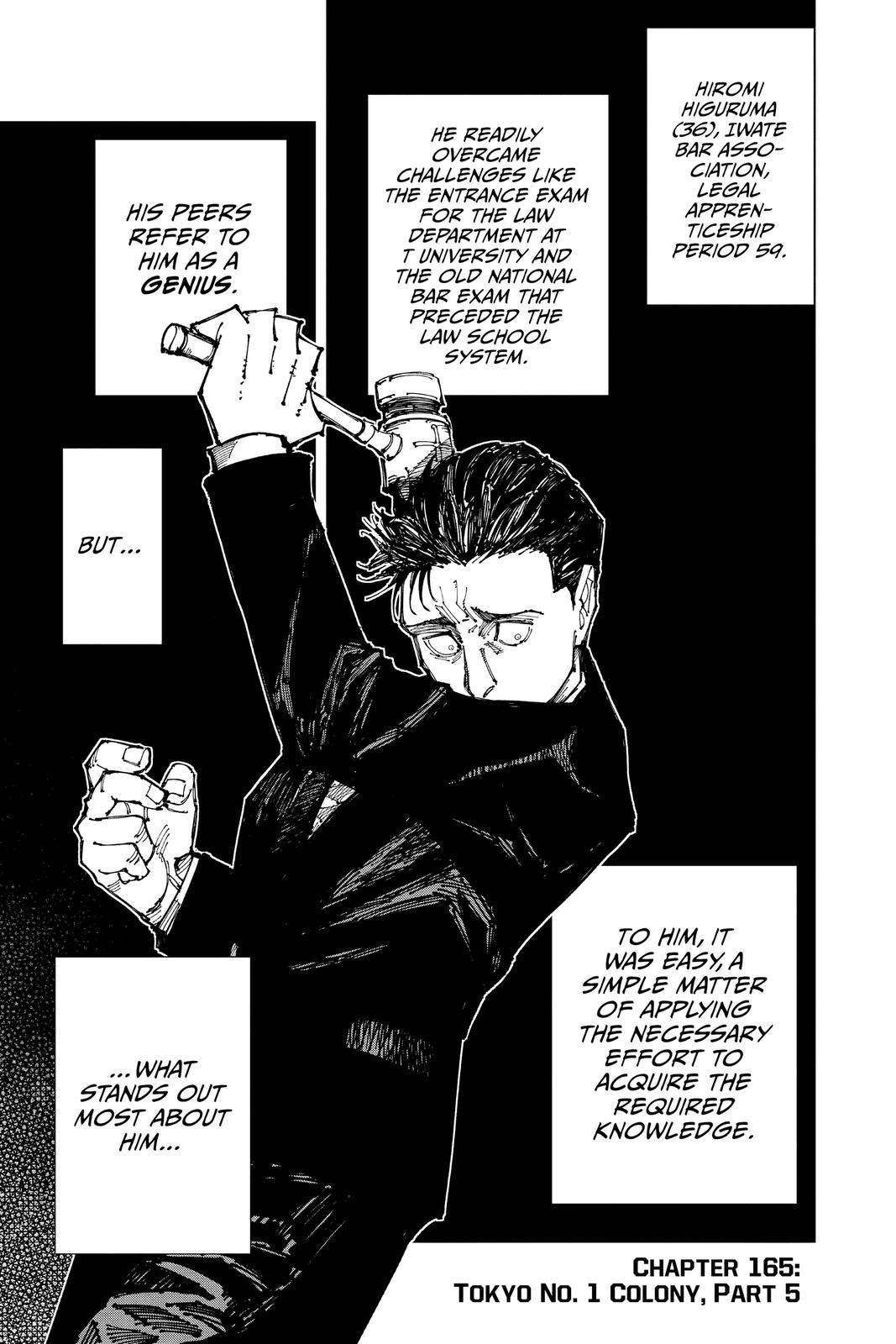 Jujutsu Kaisen Chapter 165 page 1 - Chapter 165: Tokyo No. 1 Colony, Part 5