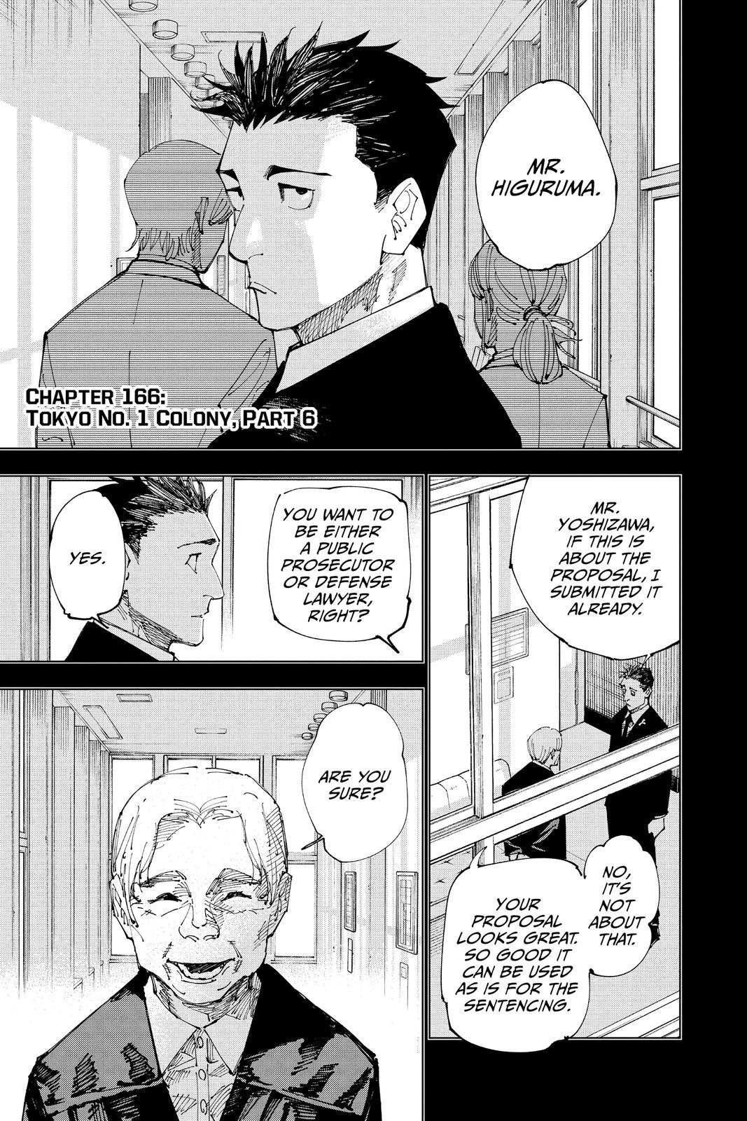 Jujutsu Kaisen Chapter 166 page 1 - Chapter 166: Tokyo No. 1 Colony, Part 6