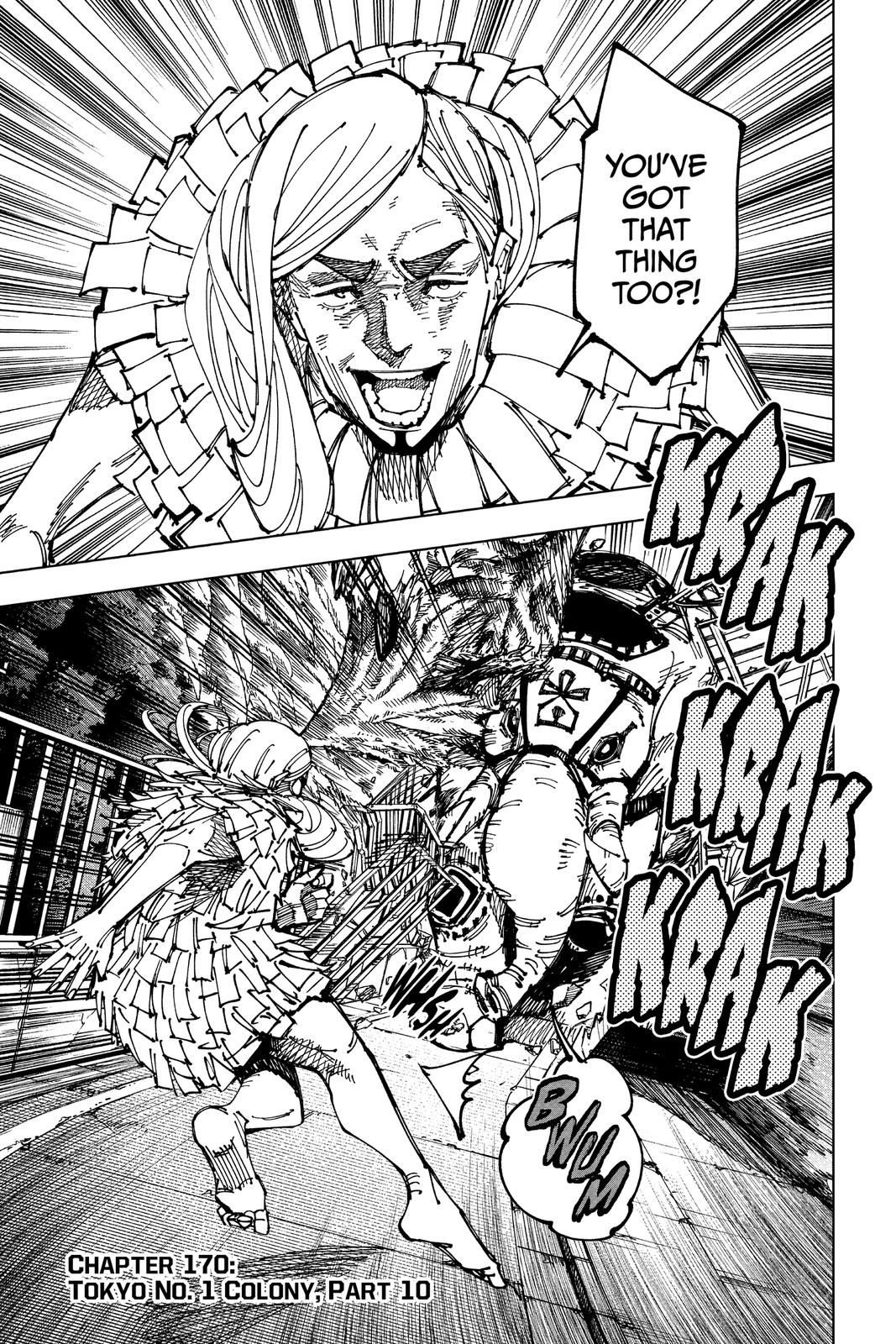 Jujutsu Kaisen Chapter 170 page 1 - Chapter 170: Tokyo No. 1 Colony, Part 10